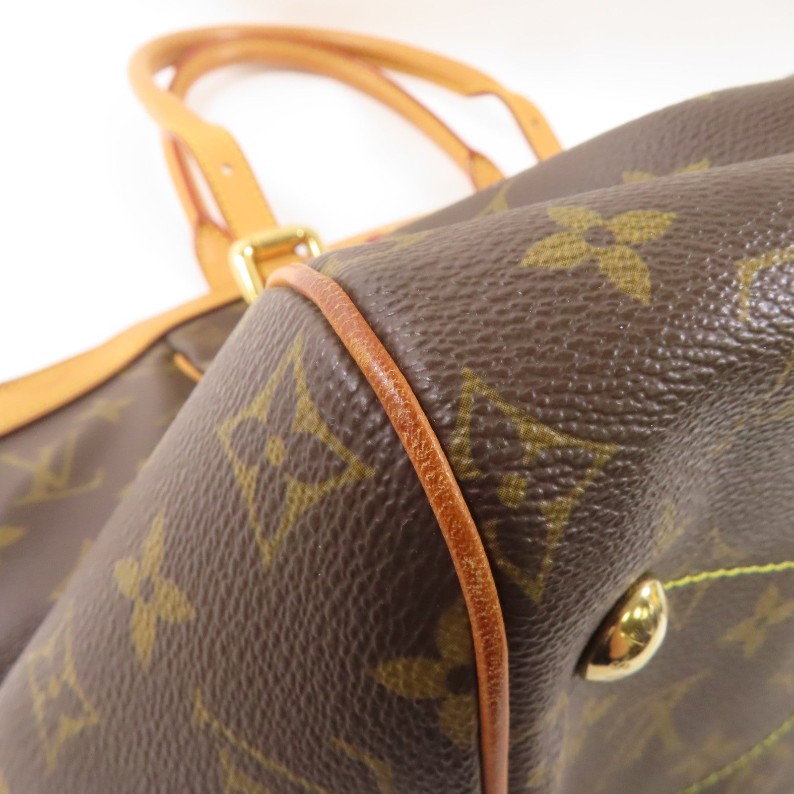 LOUIS VUITTON【激減優惠】 Monogram Tivoli GM金扣肩背袋棕色