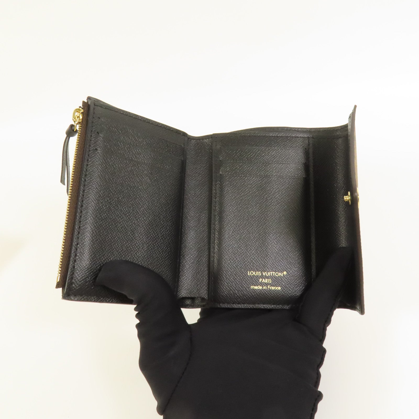 LOUIS VUITTON Monogram/Monogram Reverse Victorine Wallet金扣錢包棕色