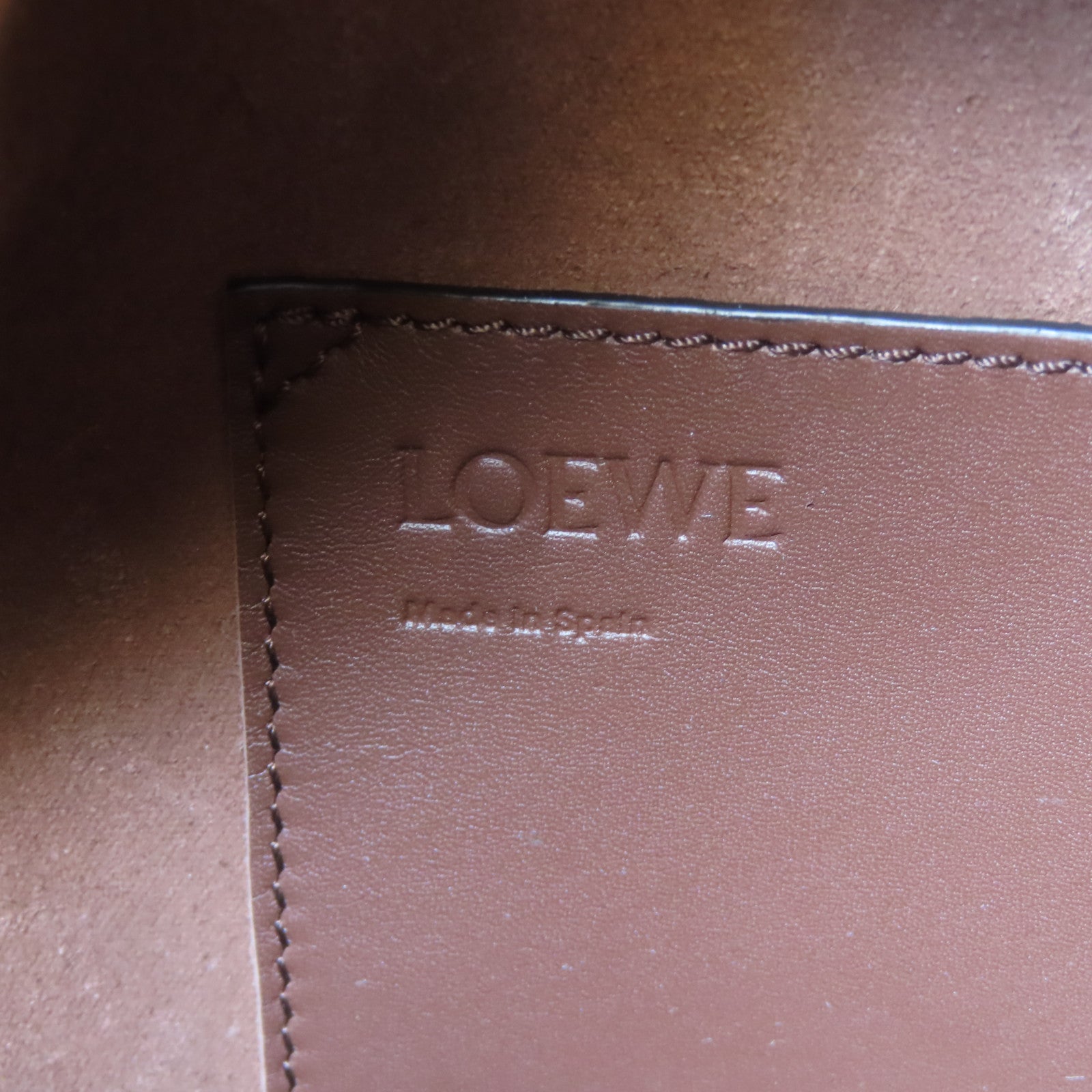 LOEWE【激減優惠】 牛皮皮革Balloon Bag金扣手挽肩背兩用袋啡色