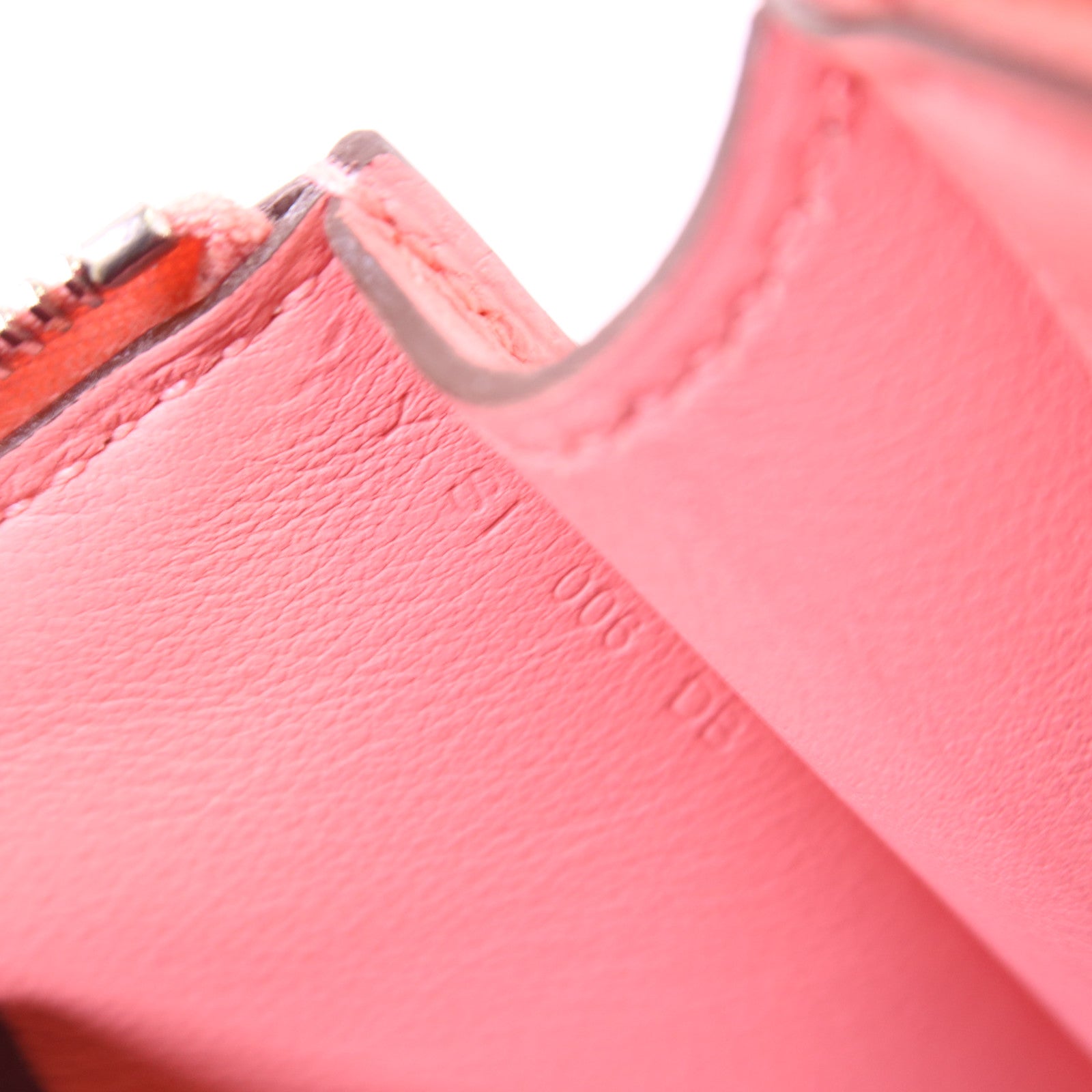 HERMES Evercolor皮革Zipengo Pouch銀扣小袋Rose Azalee