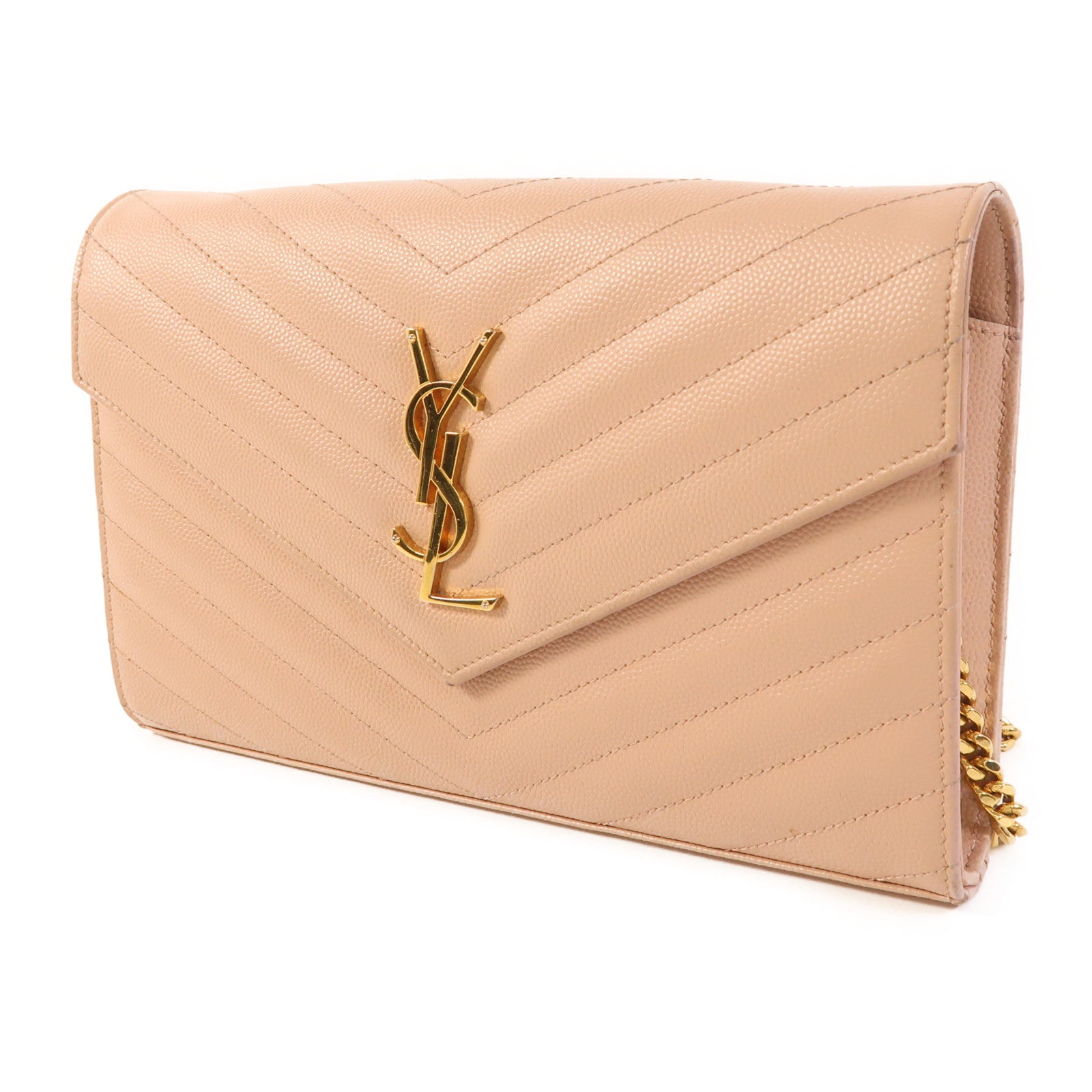 SAINT LAURENT 牛皮皮革Cassandra Classic金扣鏈帶肩背袋