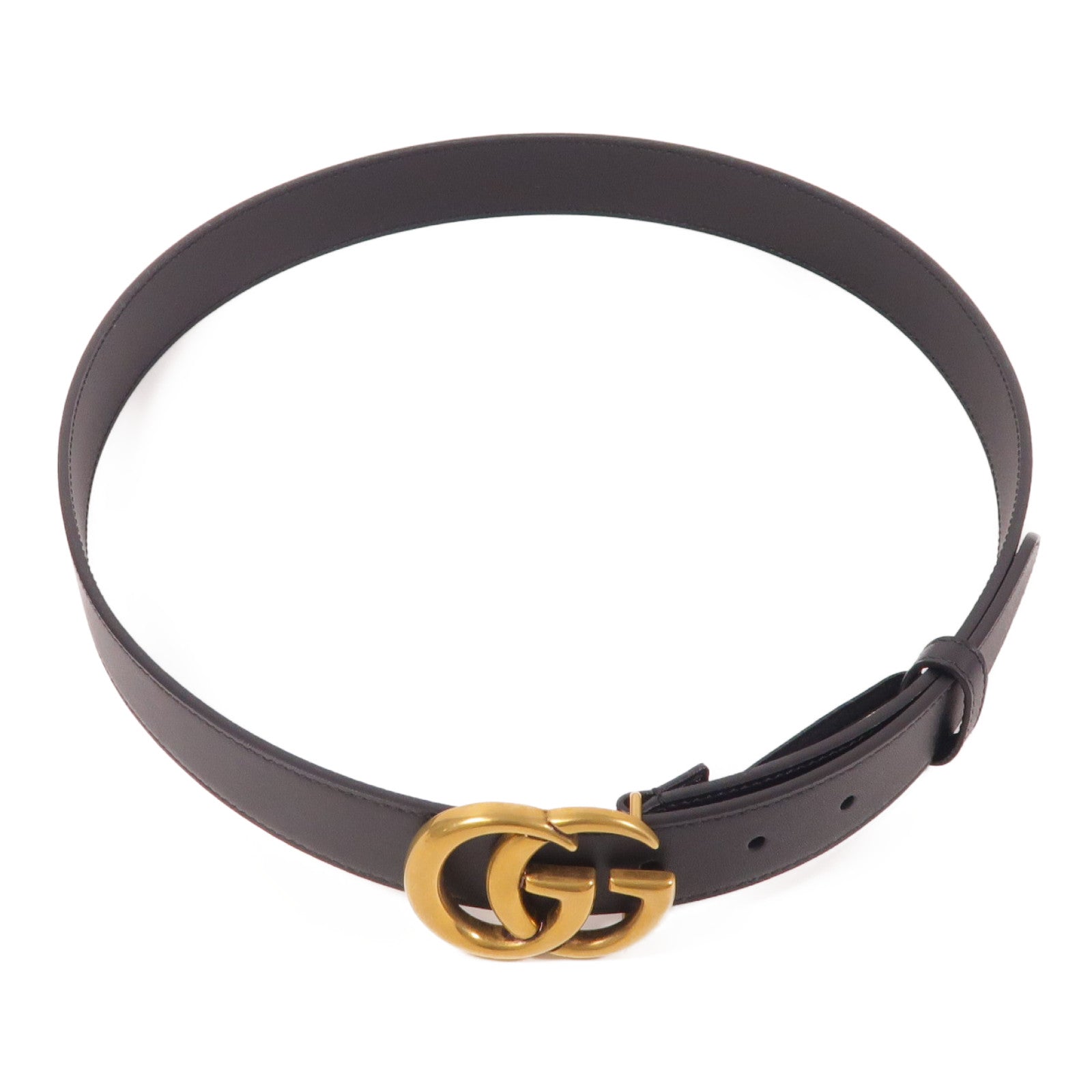 GUCCI 皮革GG Marmont Thin Belt皮帶