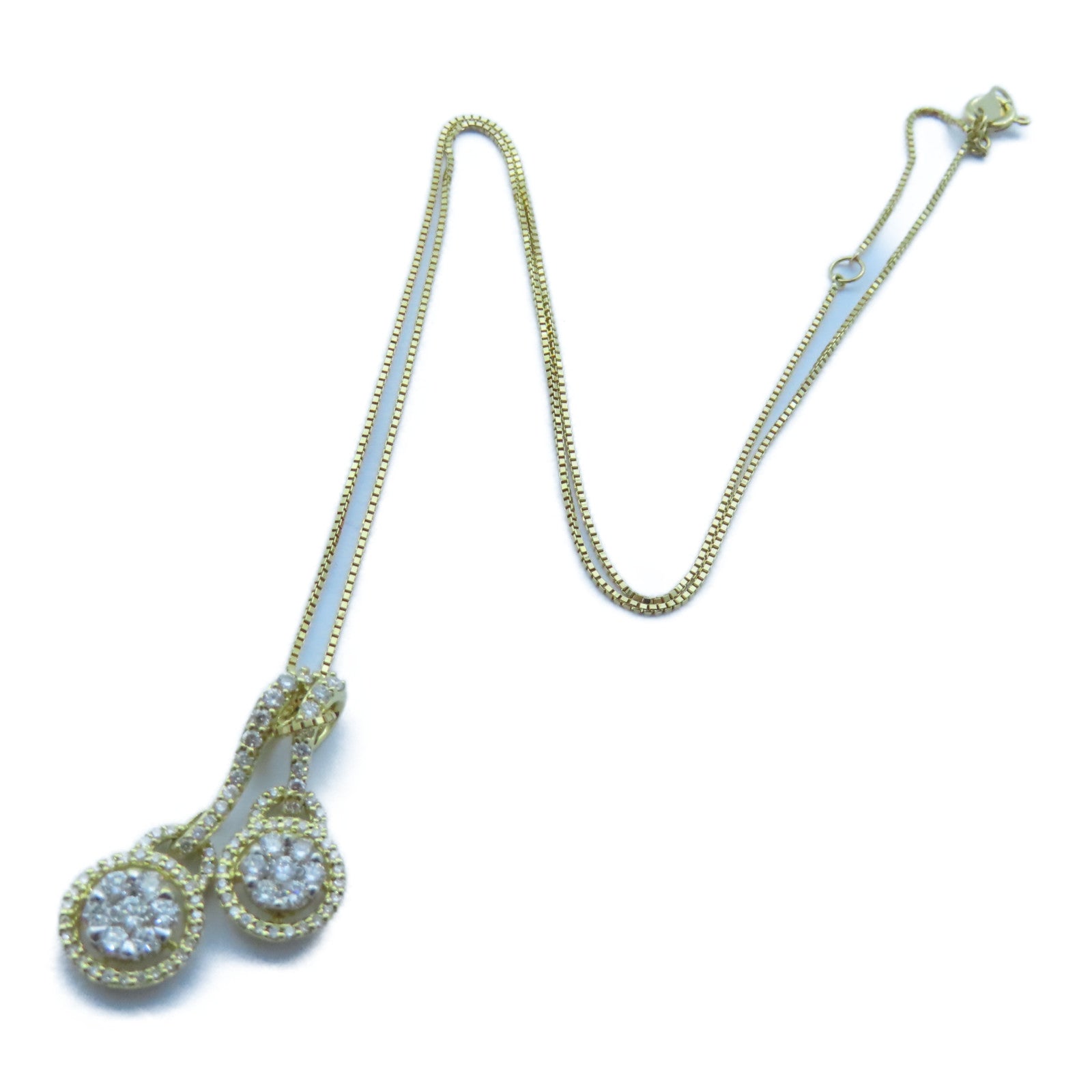JEWELRY 18K黃金Diamond Necklace0.79ct鑽石項鍊#40cm