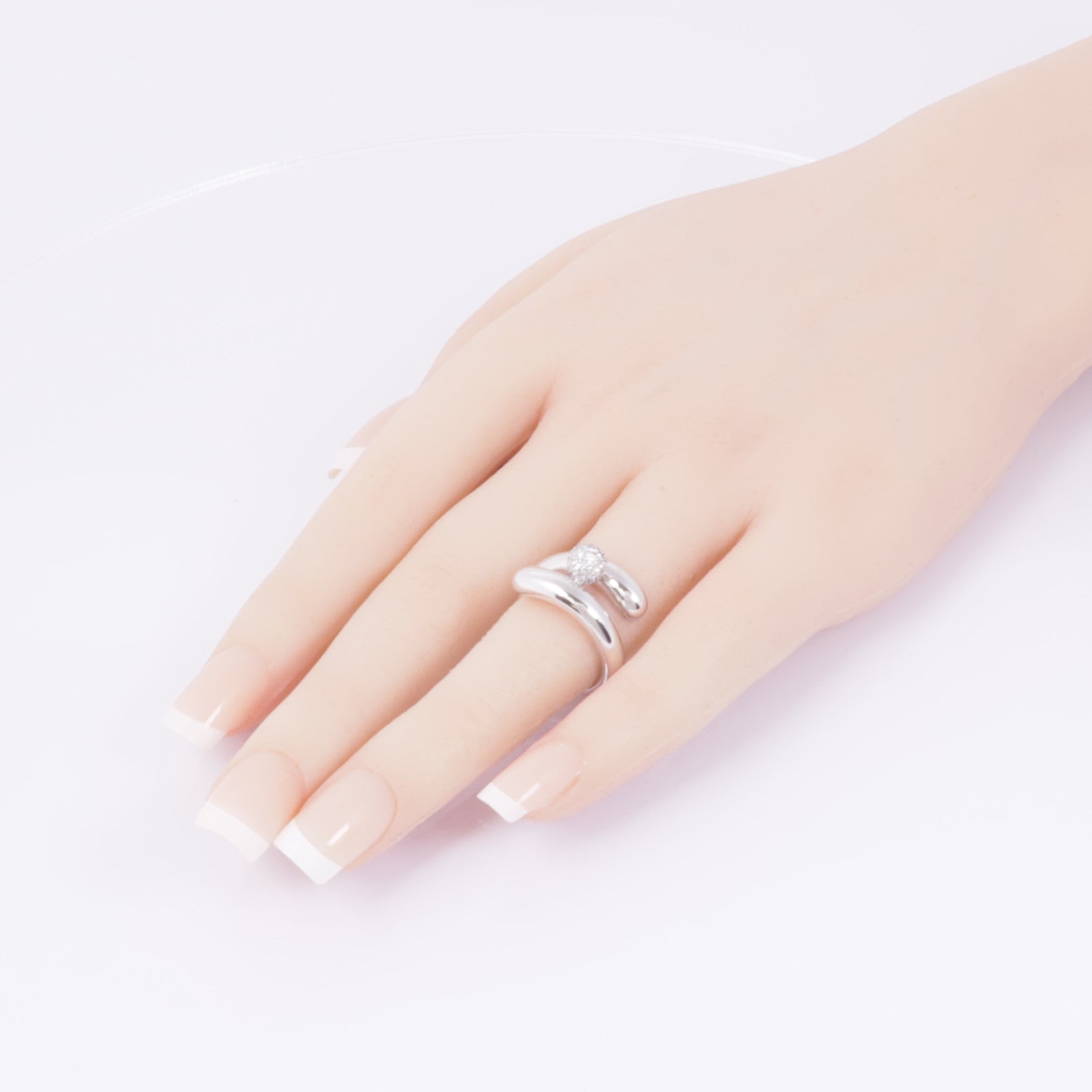 JEWELRY PT950鉑金/18K白金Diamond Ring鑽石戒指US#5.25