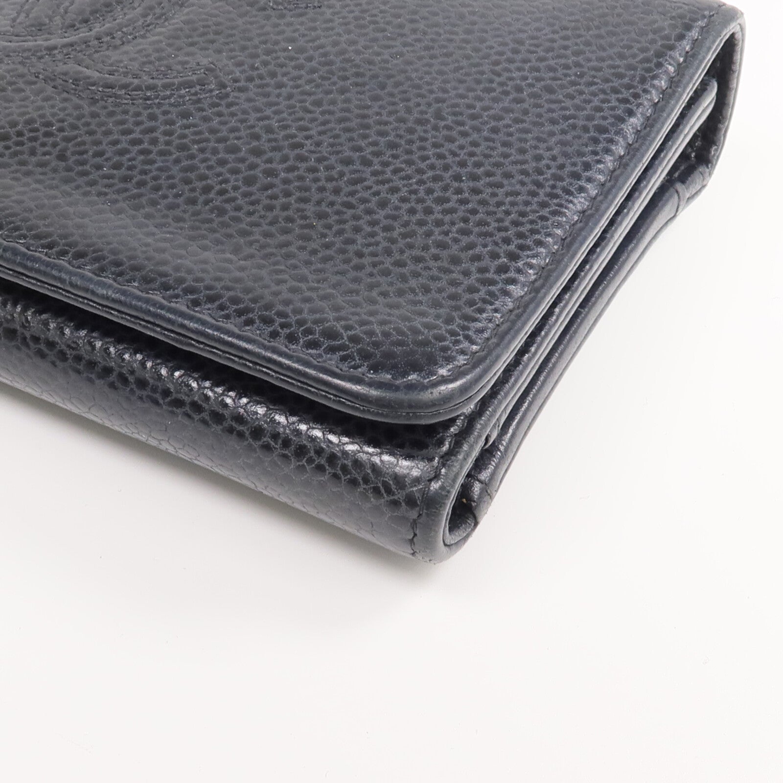 CHANEL 牛皮皮革Wallet金扣錢包