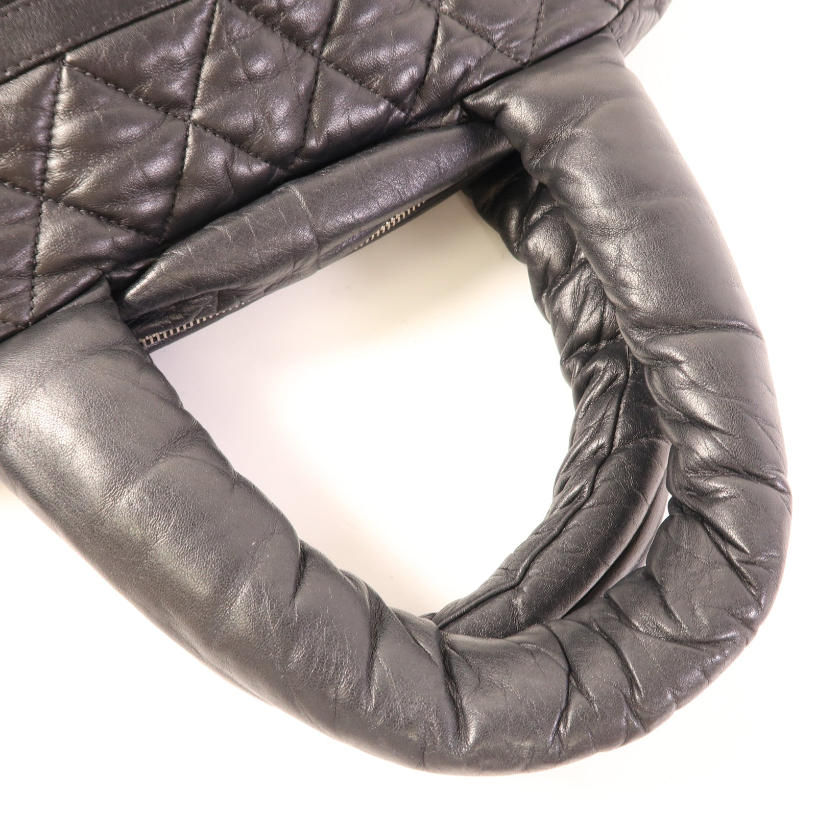 CHANEL 牛皮皮革CoCo Cocoon銀扣手挽袋