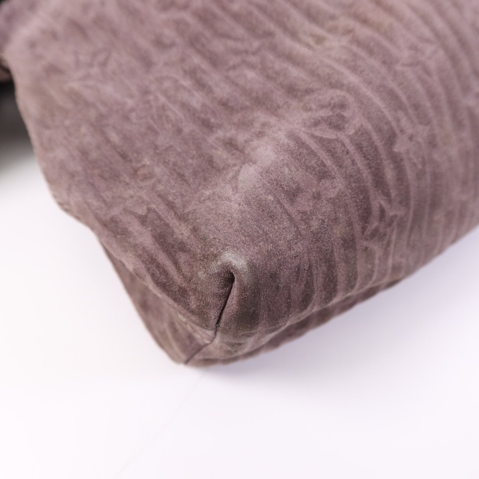 LOUIS VUITTON 【激減優惠】麂皮皮革/蛇皮Monogram Suede Whisper金扣肩背袋
