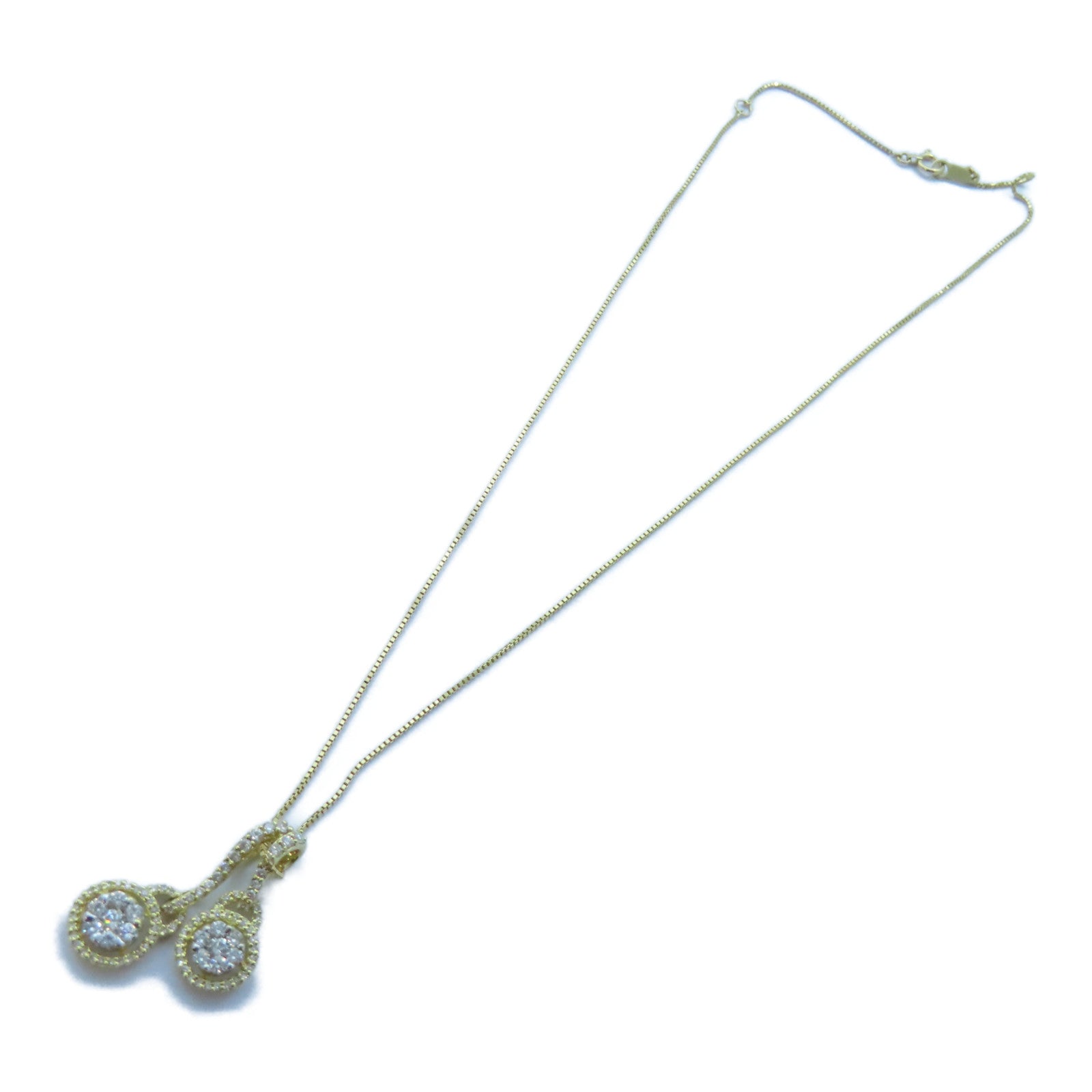 JEWELRY 18K黃金Diamond Necklace0.79ct鑽石項鍊#40cm