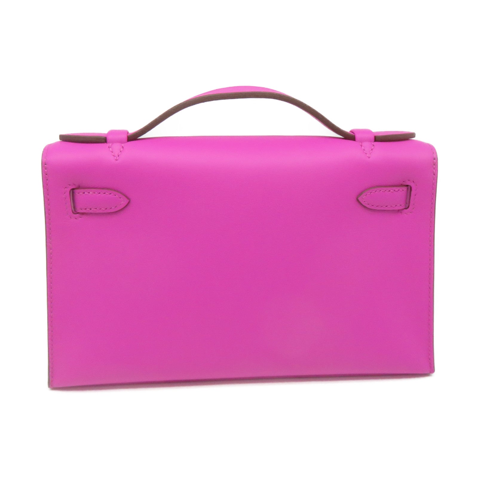 HERMES 【激減優惠】Swift皮革Mini Kelly Handbag銀扣手挽袋Magnolia玉蘭紫色