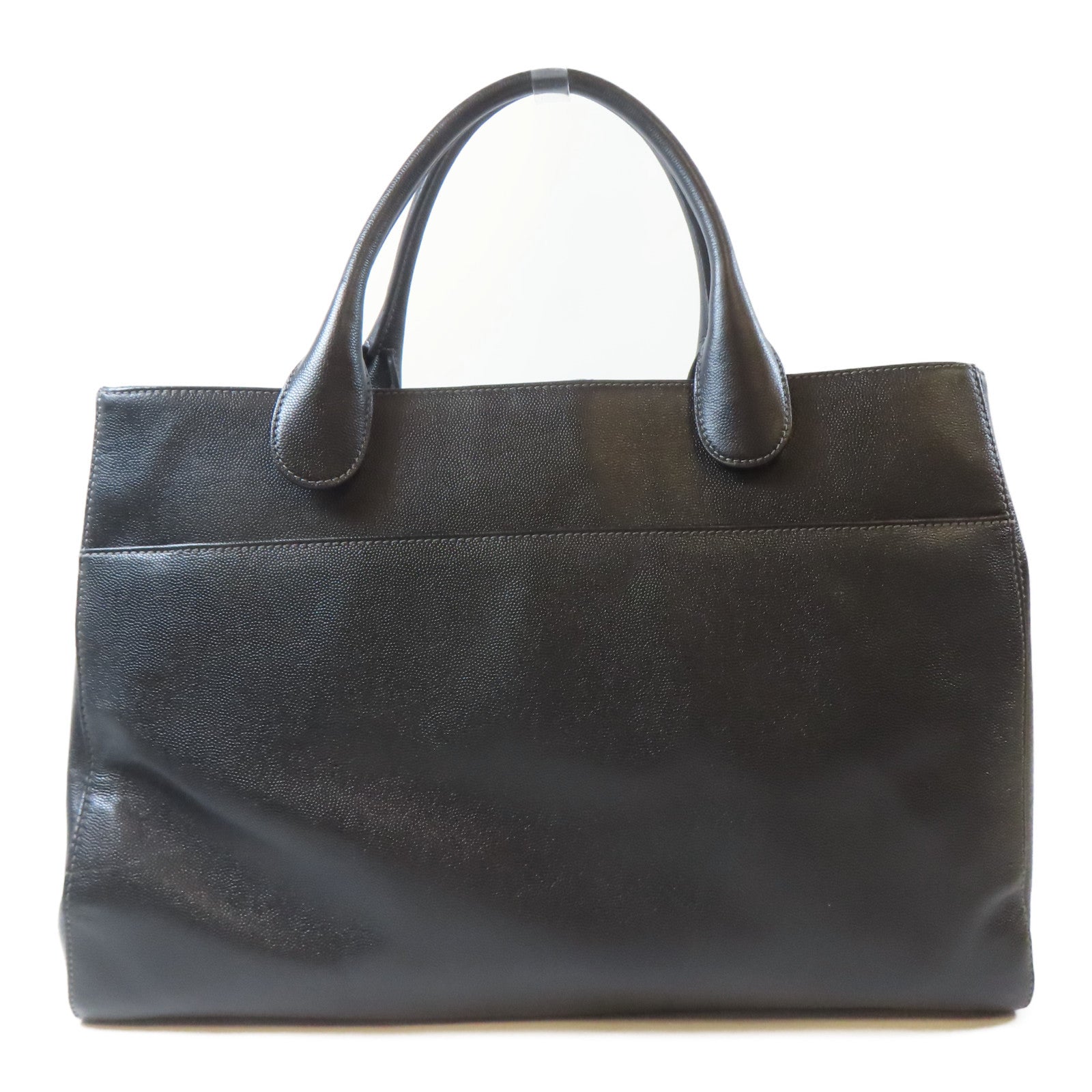 CHANEL 【激減優惠】Caviar皮革2 Way Shoulder Bag銀扣手挽肩背兩用袋黑色