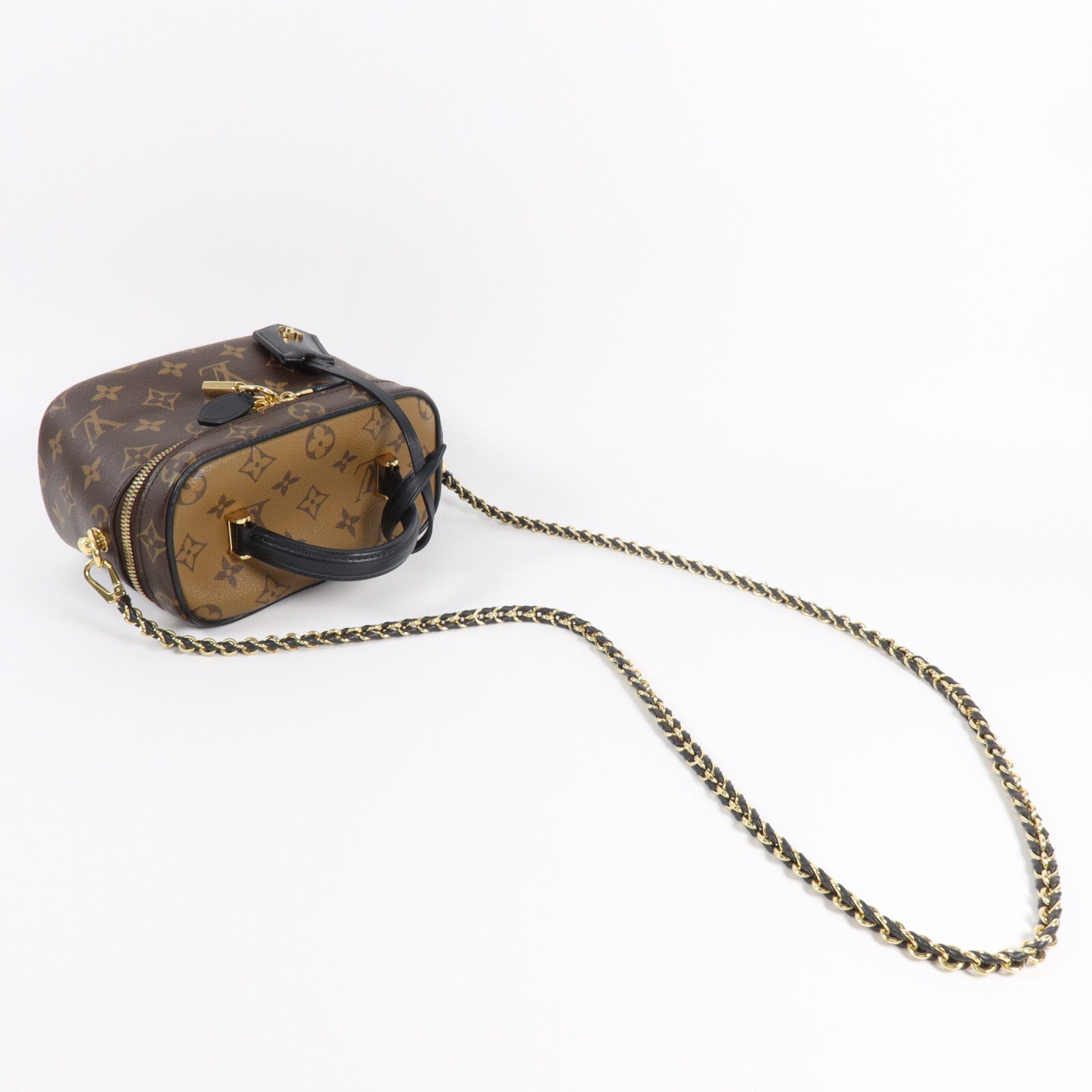 LOUIS VUITTON Monogram/Monogram Reverse Vanity PM手挽肩背兩用袋