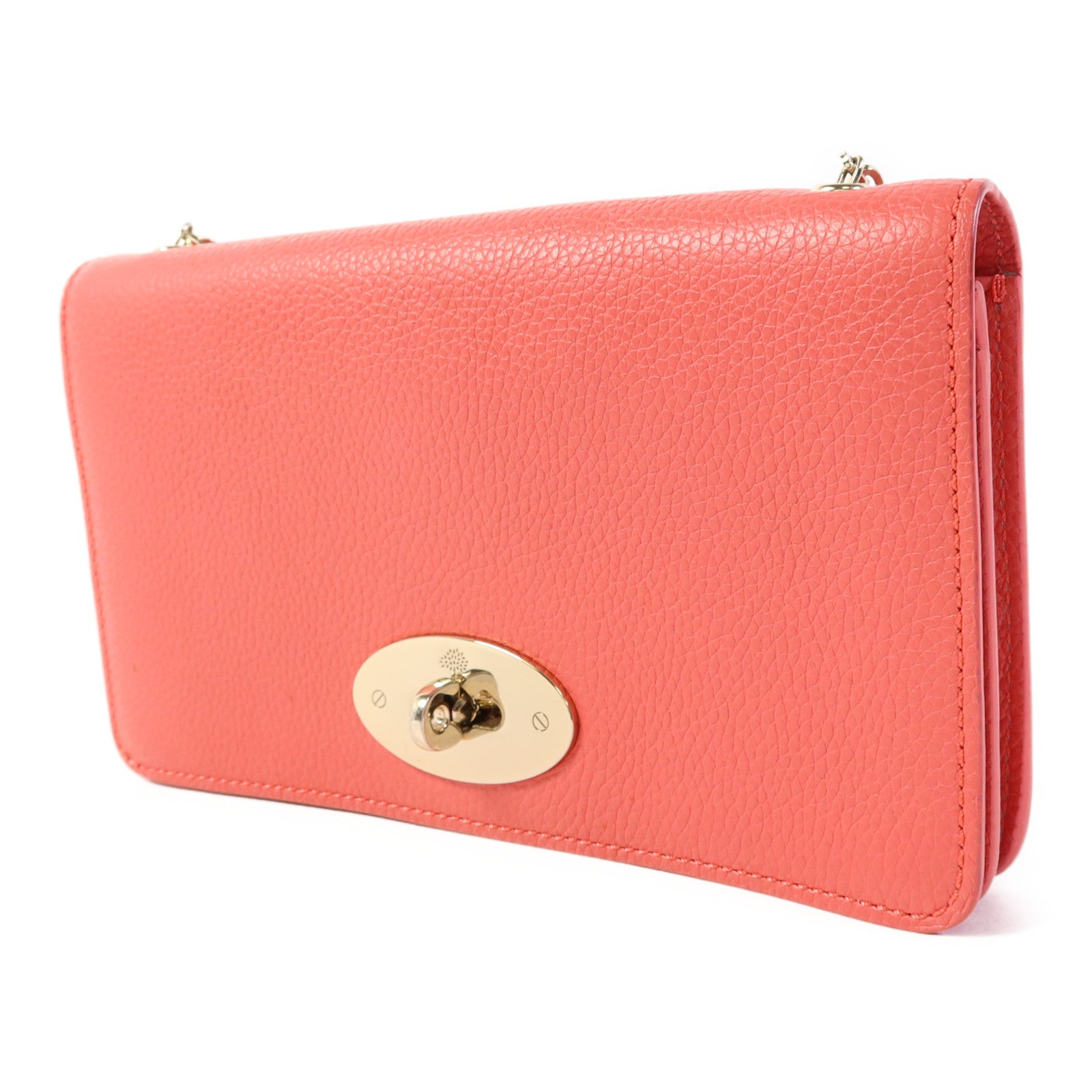 MULBERRY 牛皮皮革Chain Shoulder Bag金扣鏈帶肩背袋