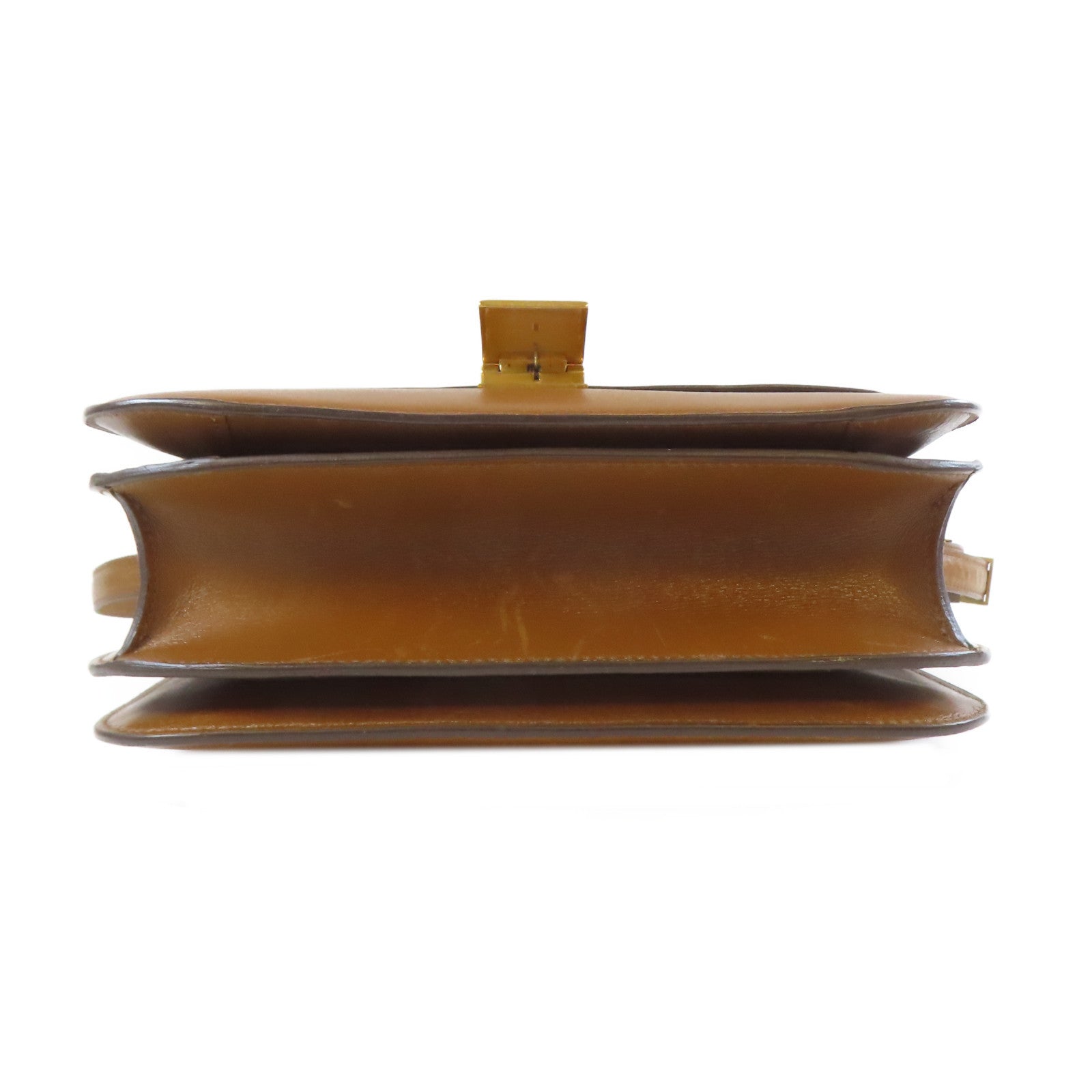 CELINE 牛皮皮革Box Shoulder Bag金扣肩背袋啡色