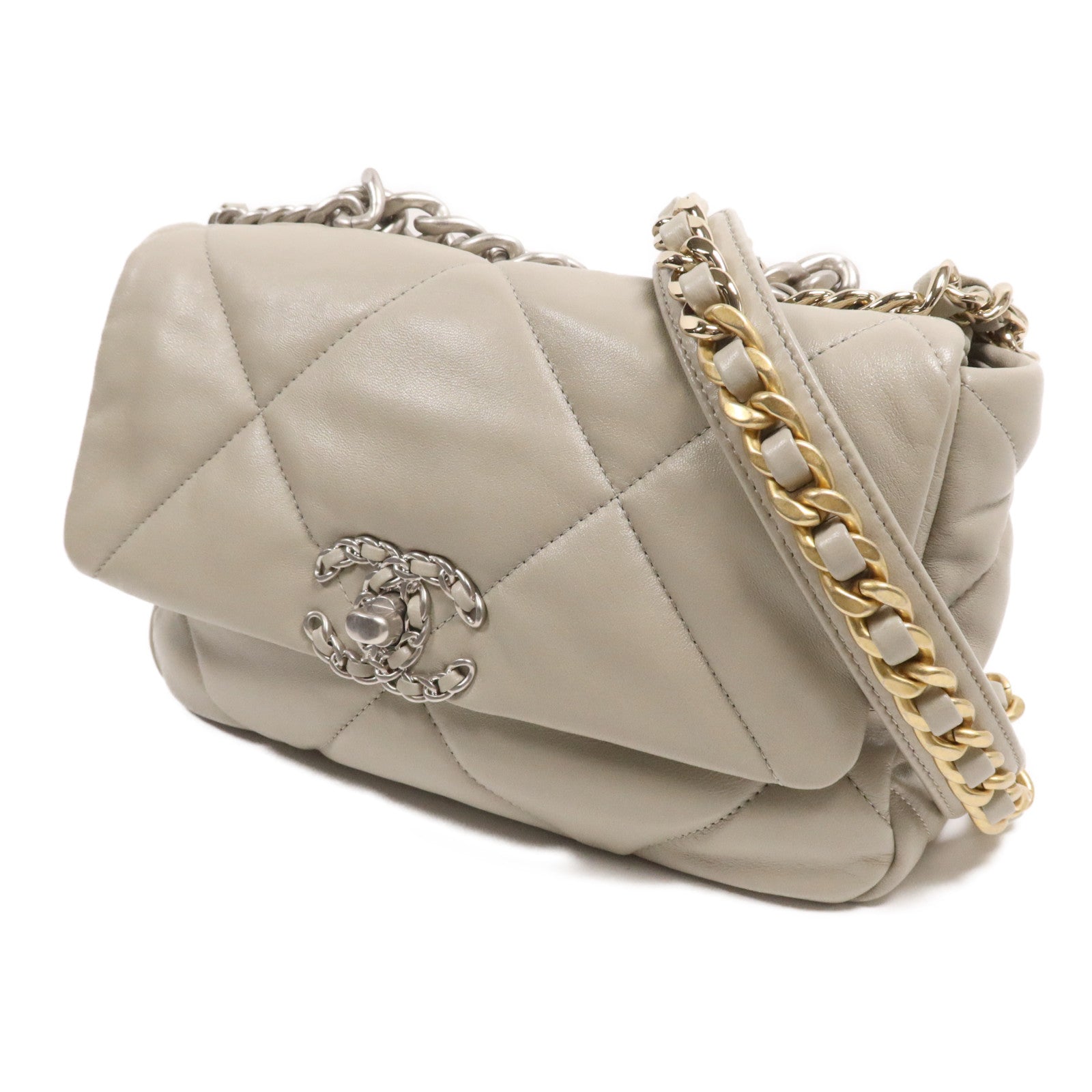 CHANEL 羊皮皮革Chanel 19手挽肩背兩用袋