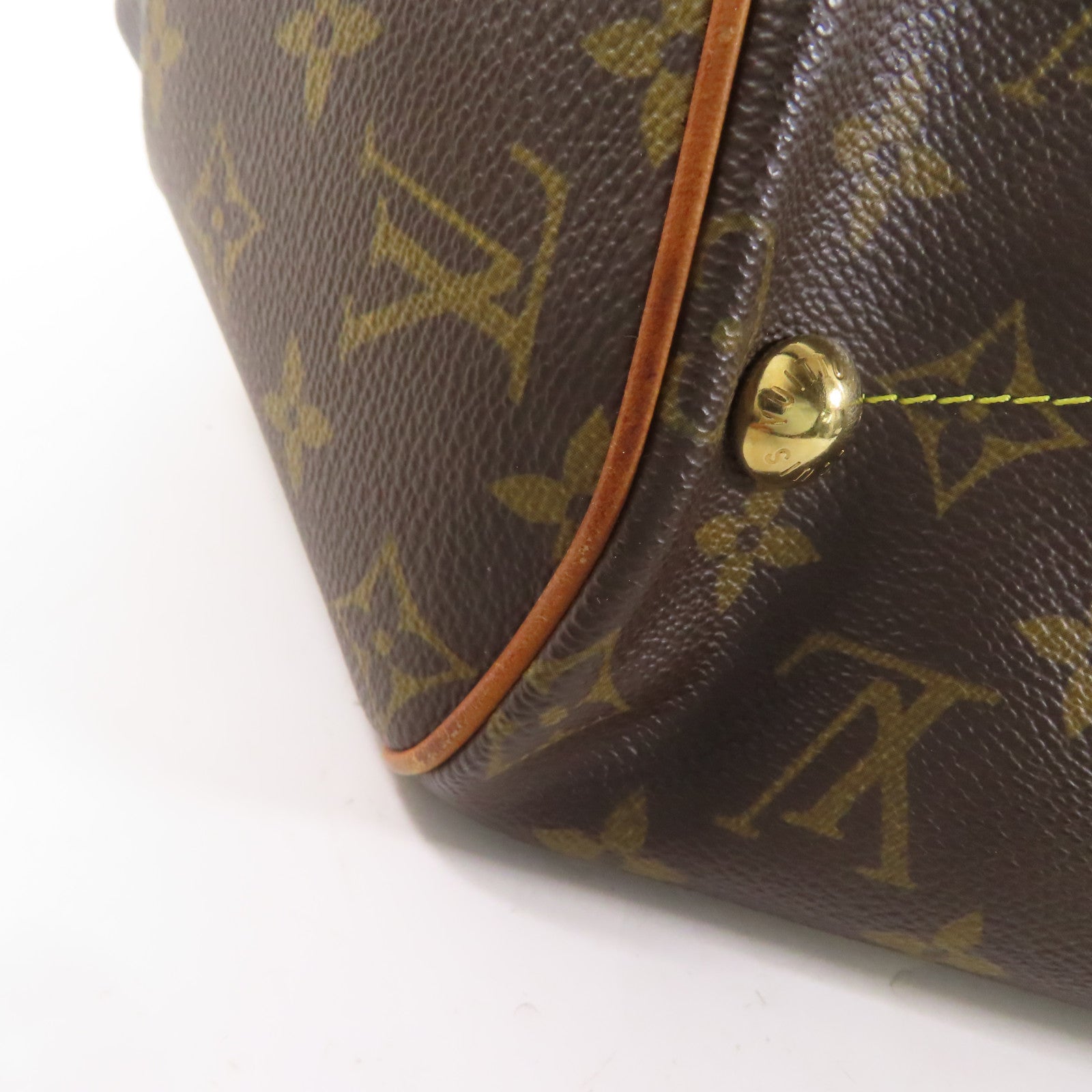 LOUIS VUITTON【激減優惠】 Monogram Tivoli GM金扣肩背袋棕色