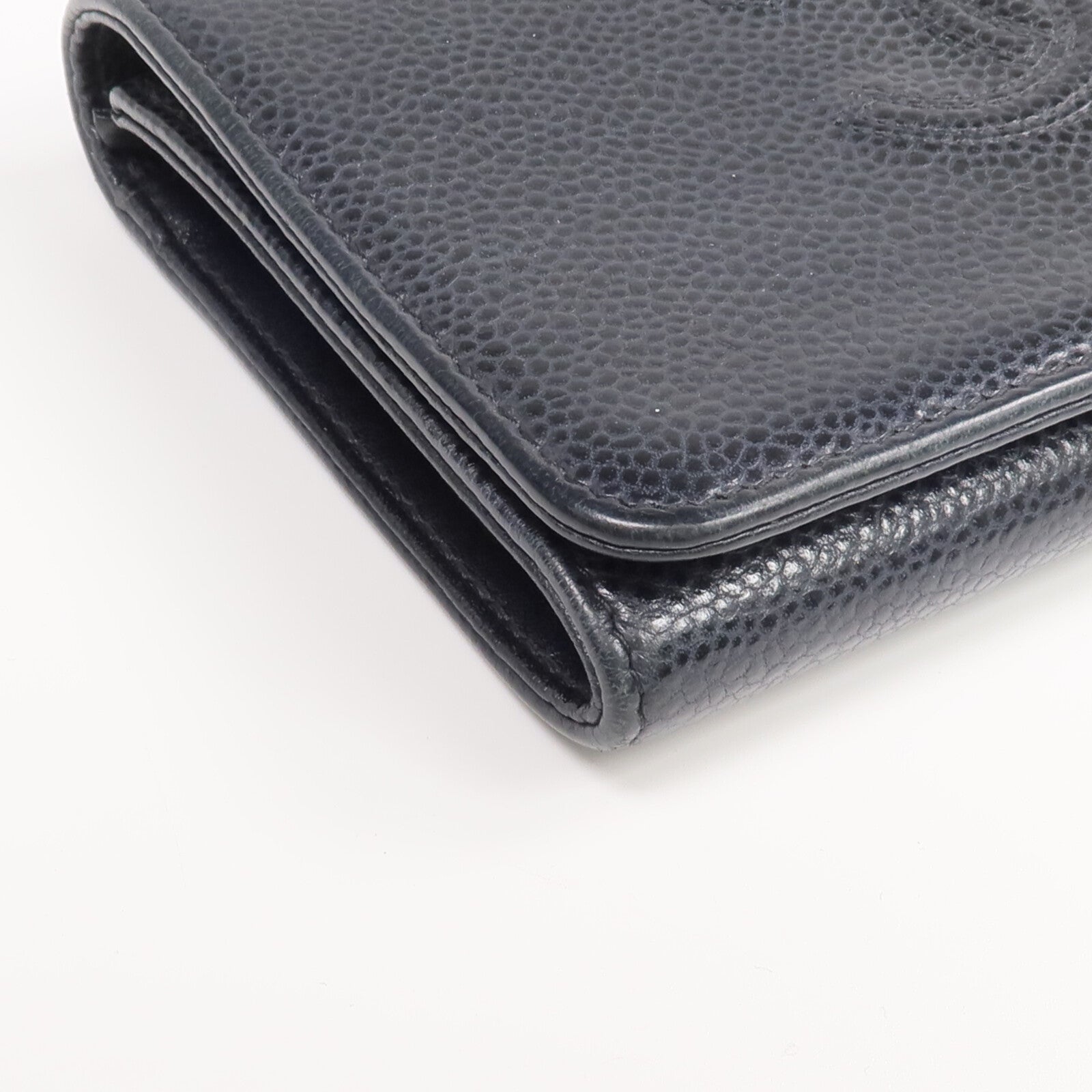 CHANEL 牛皮皮革Wallet金扣錢包