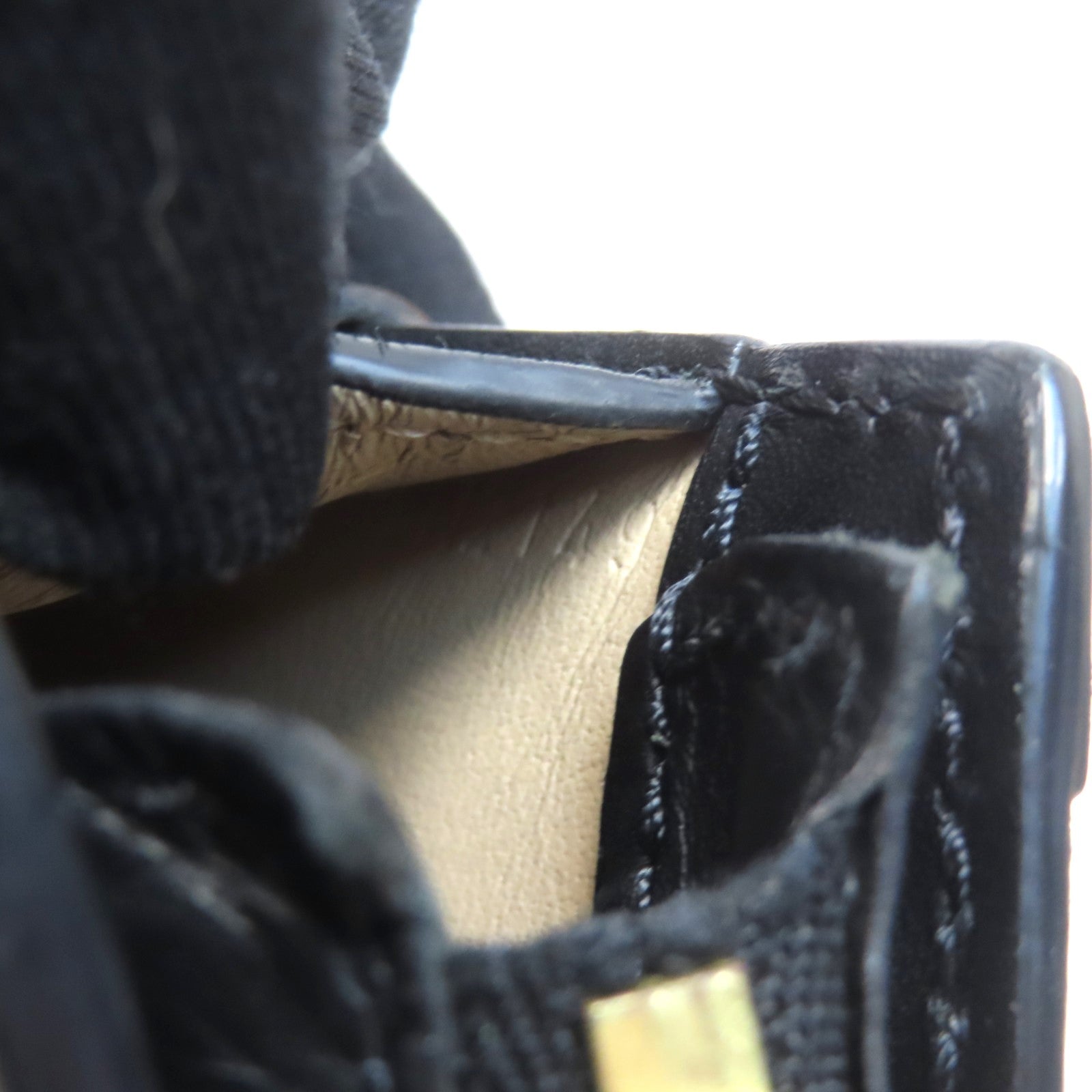 LOUIS VUITTON Monogram Reverse Trunk Clutch金扣肩背袋啡色/黑色