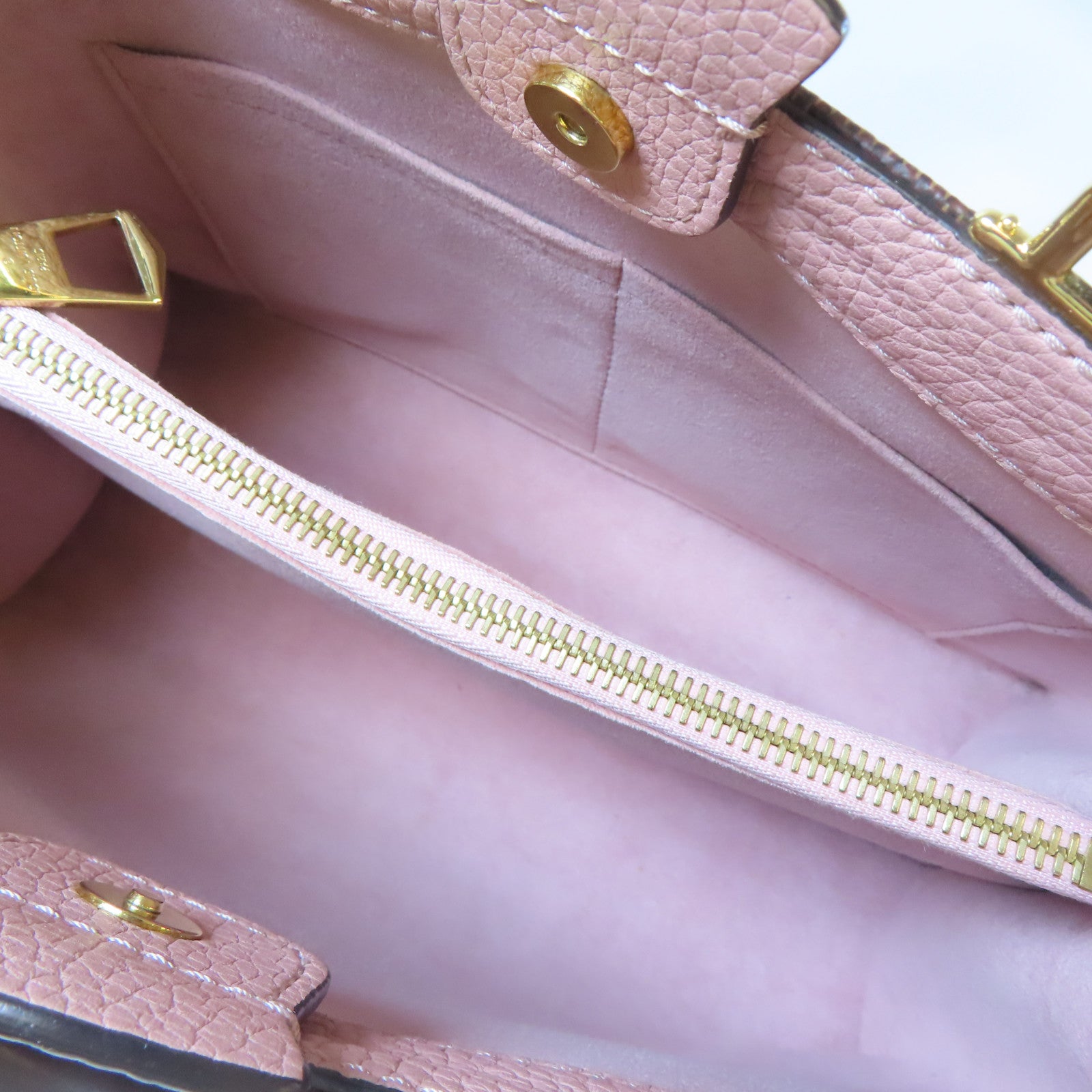 LOUIS VUITTON Damier Brittany金扣手挽肩背兩用袋啡色