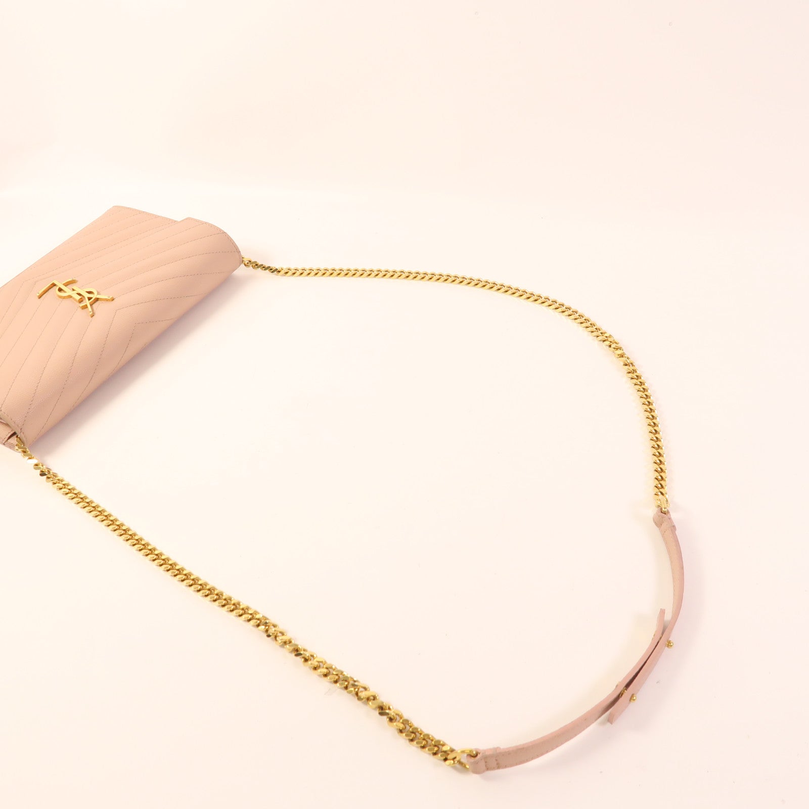 SAINT LAURENT 牛皮皮革Cassandra Classic金扣鏈帶肩背袋