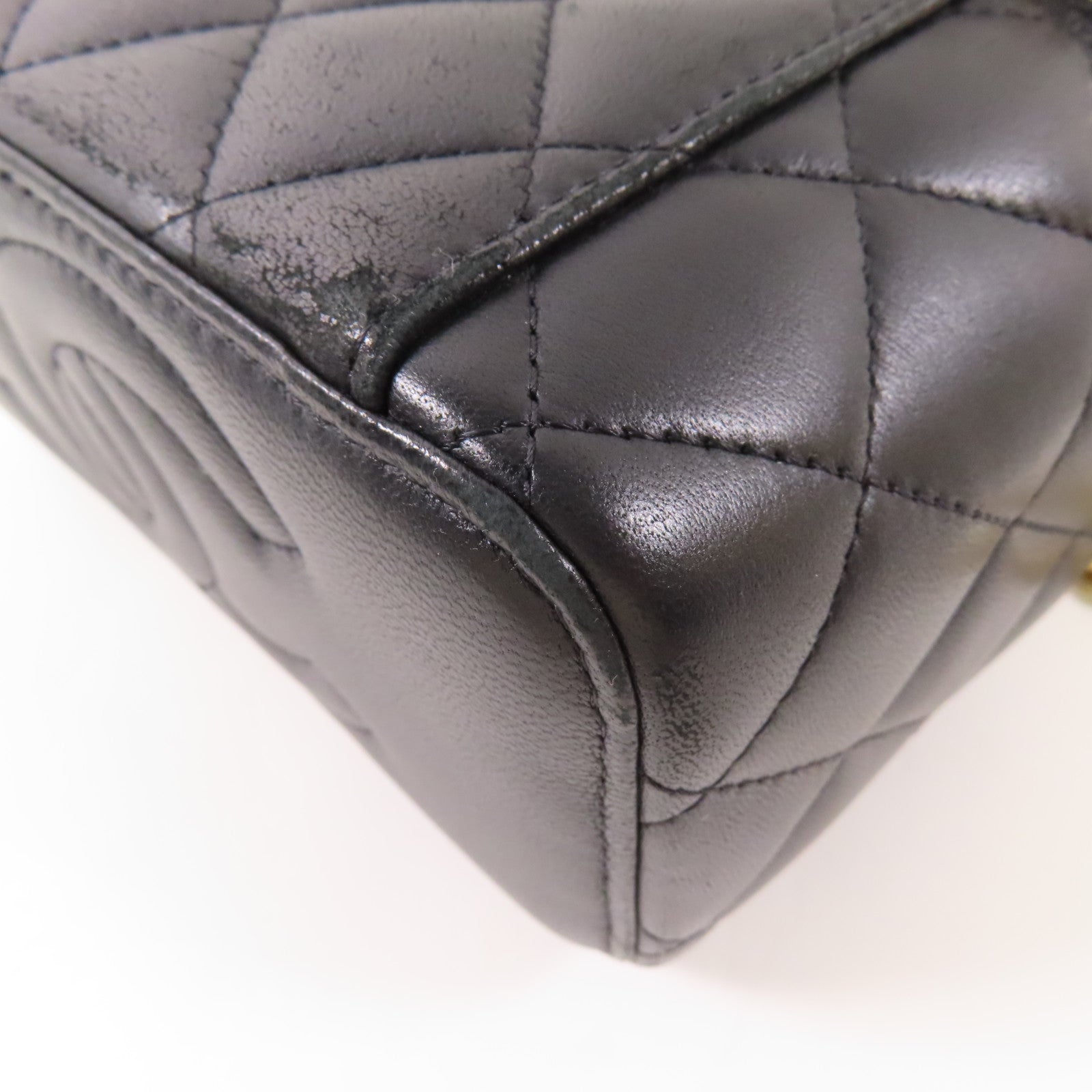 CHANEL 羊皮皮革Vanity Case金扣鏈帶肩背袋