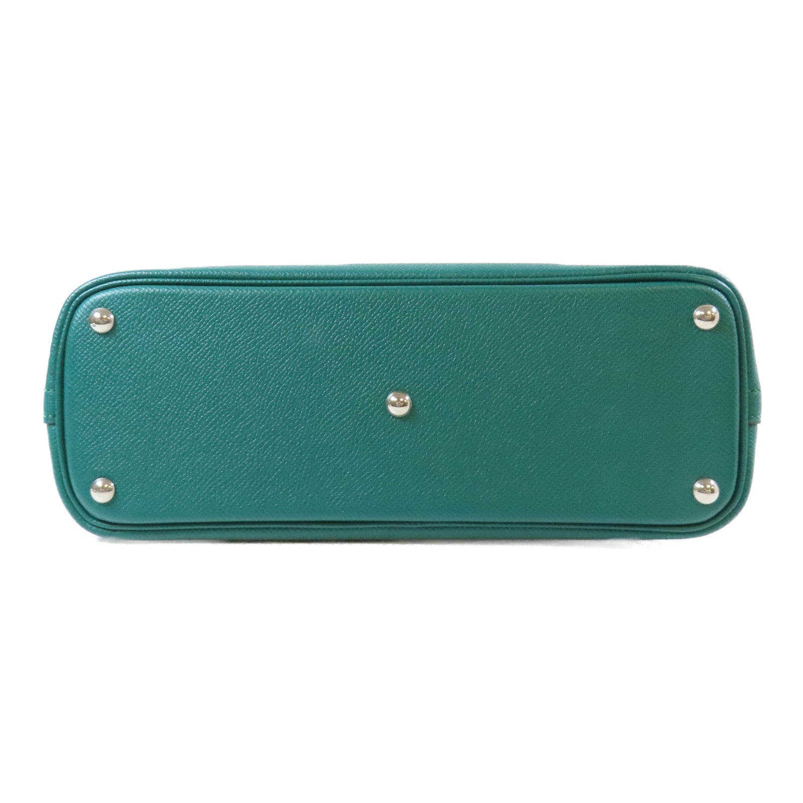 HERMES Epsom皮革Bolide 27銀扣手挽肩背兩用袋Malachite/綠色