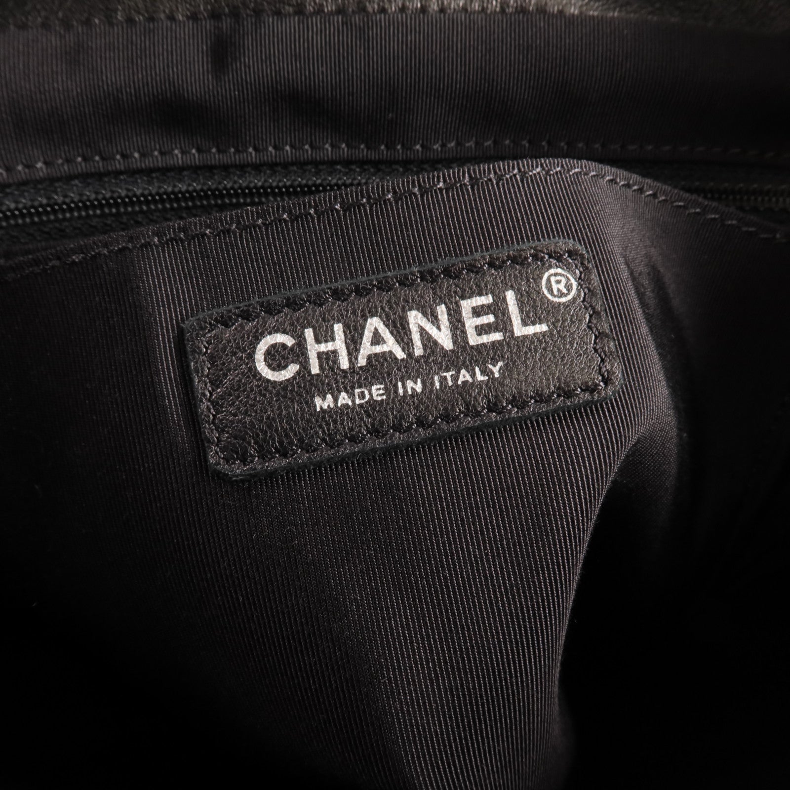 CHANEL 羊皮皮革Backpack銀扣背包