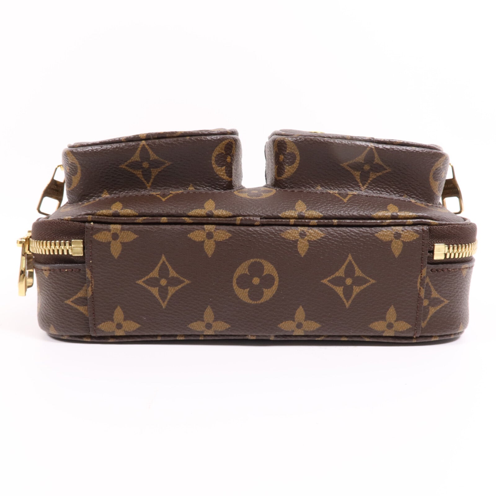 LOUIS VUITTON Monogram Utility金扣手挽肩背兩用袋棕色