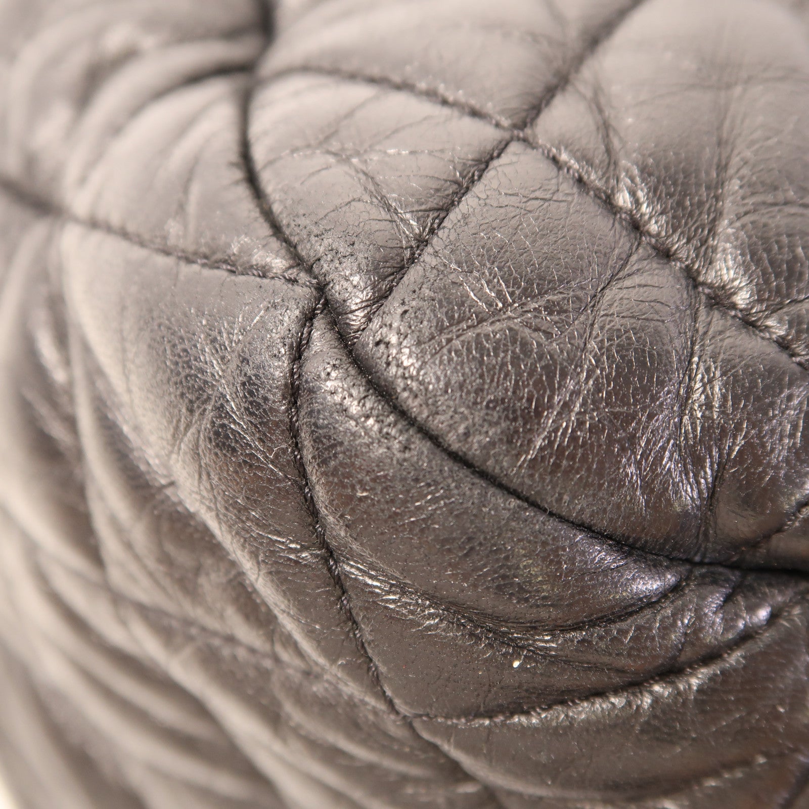 CHANEL 牛皮皮革CoCo Cocoon銀扣手挽袋