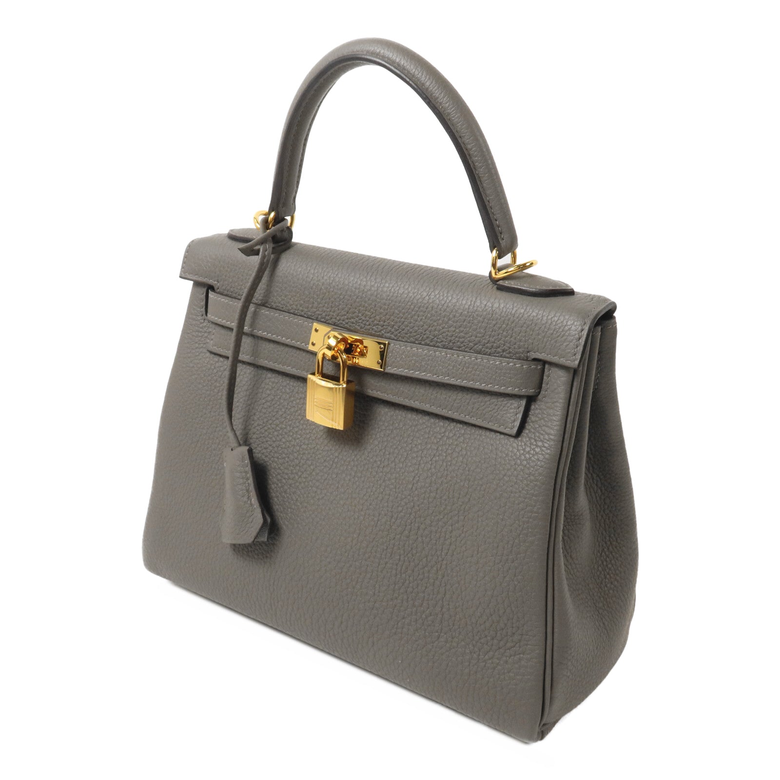HERMES Togo皮革Kelly 25手挽肩背兩用袋Gris Meyer