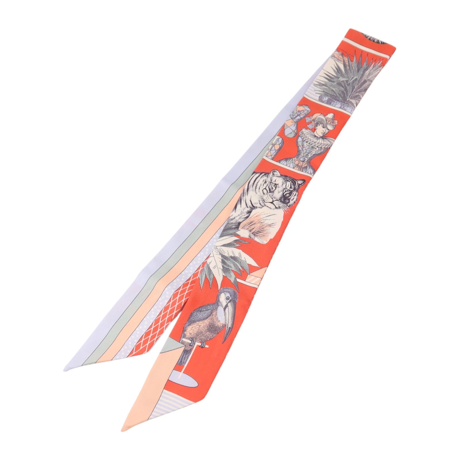 HERMES 絲質Twilly絲巾