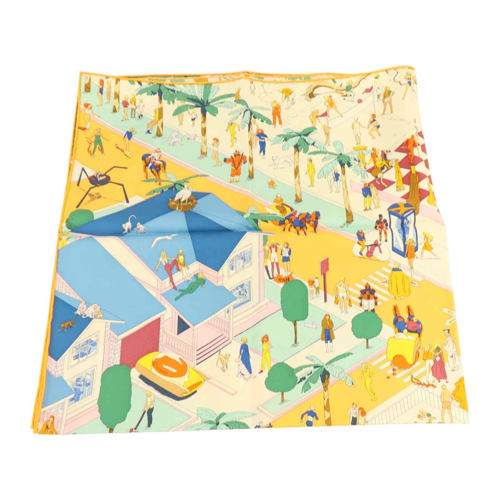 HERMES 絲質Scarf 90x90cm絲巾