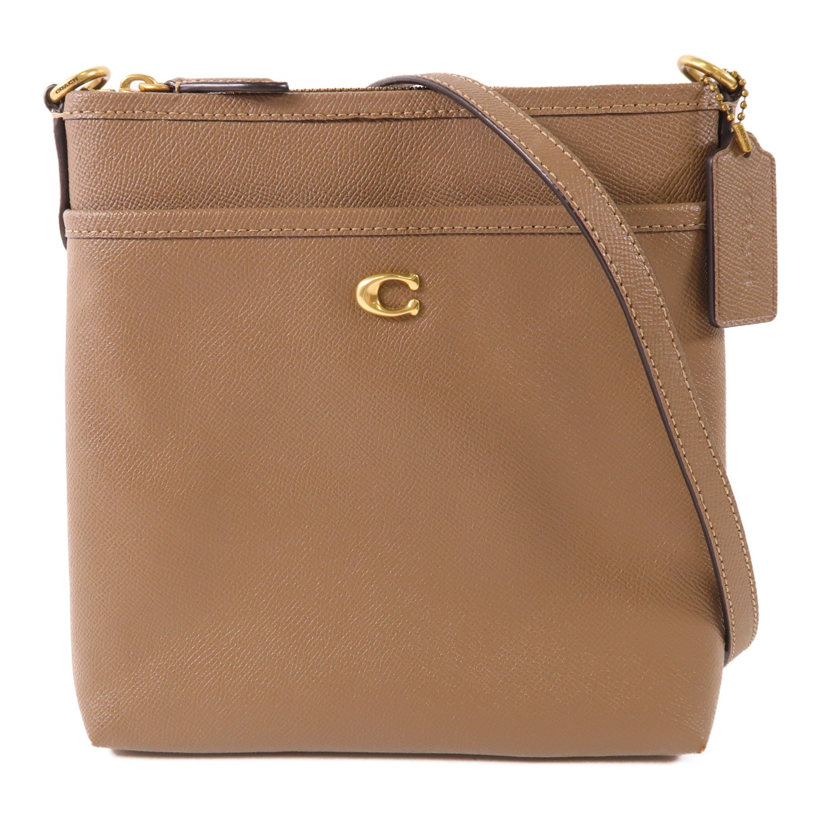 COACH 皮革Shoulder Bag金扣肩背袋