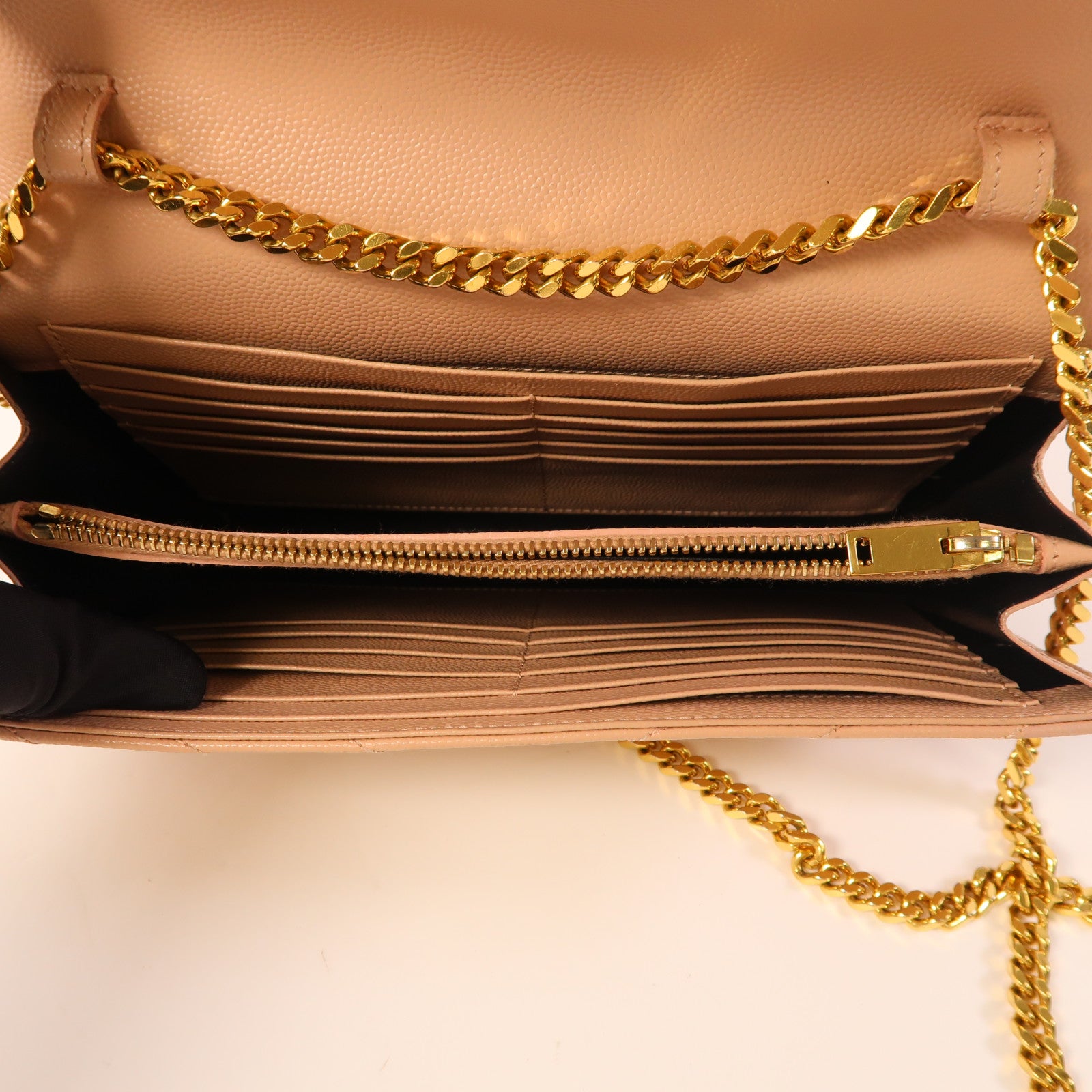 SAINT LAURENT 牛皮皮革Cassandra Classic金扣鏈帶肩背袋