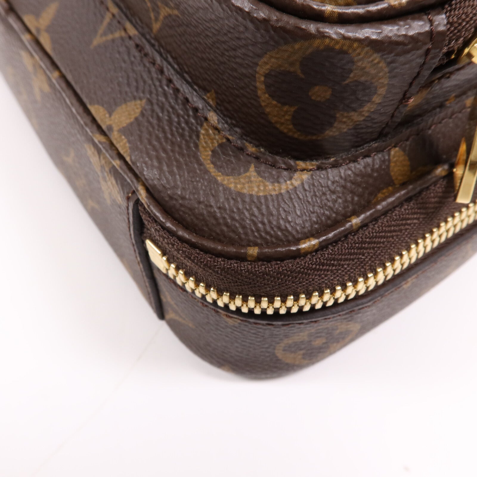 LOUIS VUITTON Monogram Utility金扣手挽肩背兩用袋棕色