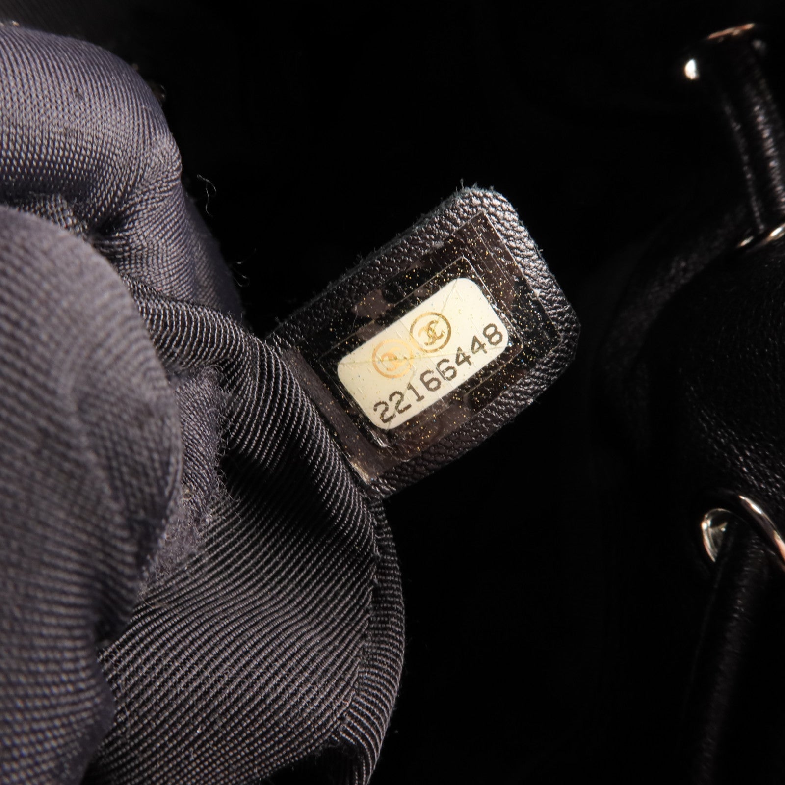 CHANEL 羊皮皮革Backpack銀扣背包