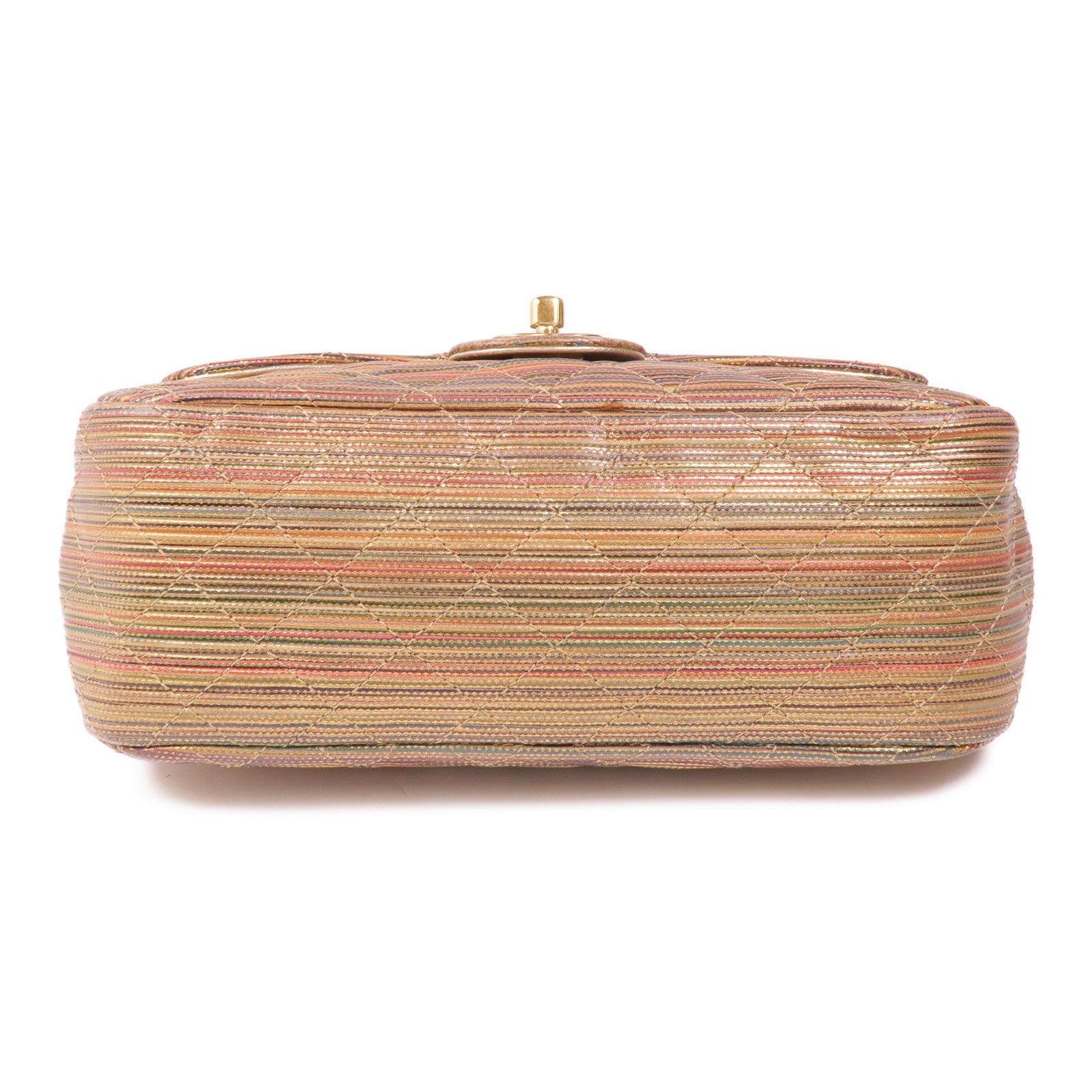 CHANEL 皮革Mini Classic Multicolour金扣鏈帶肩背袋