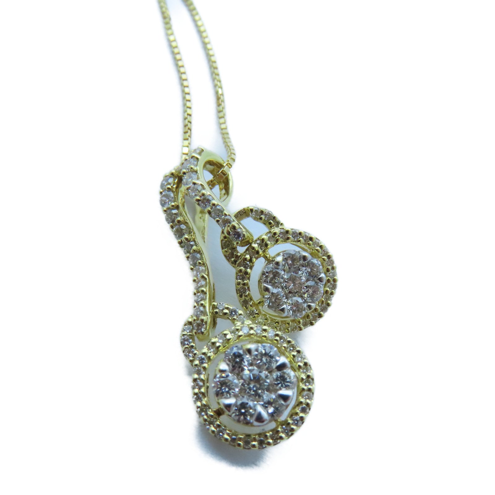JEWELRY 18K黃金Diamond Necklace0.79ct鑽石項鍊#40cm