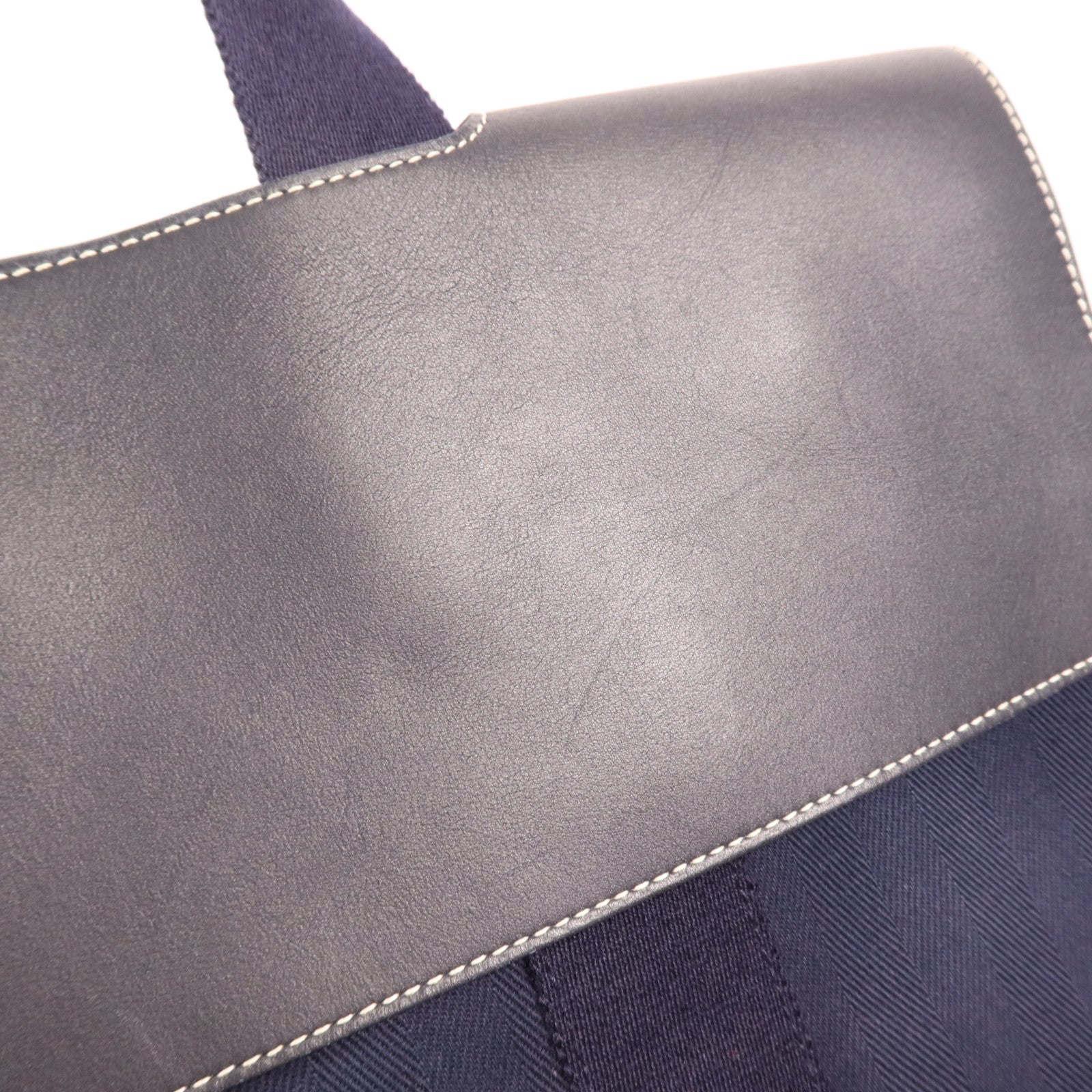 HERMES 帆布Valparaiso MM銀扣手挽袋