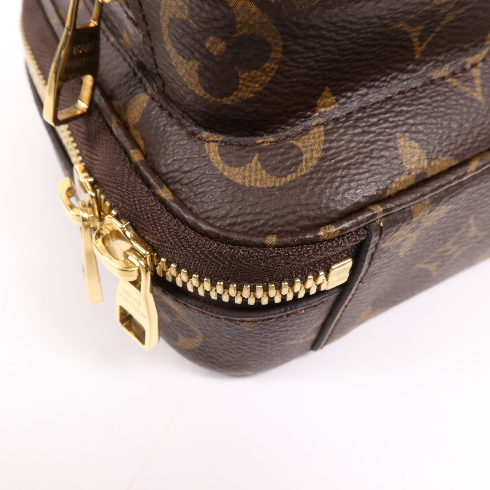 LOUIS VUITTON Monogram Utility金扣手挽肩背兩用袋棕色