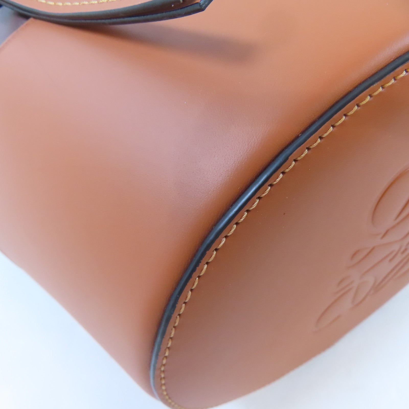 LOEWE【激減優惠】 牛皮皮革Balloon Bag金扣手挽肩背兩用袋啡色