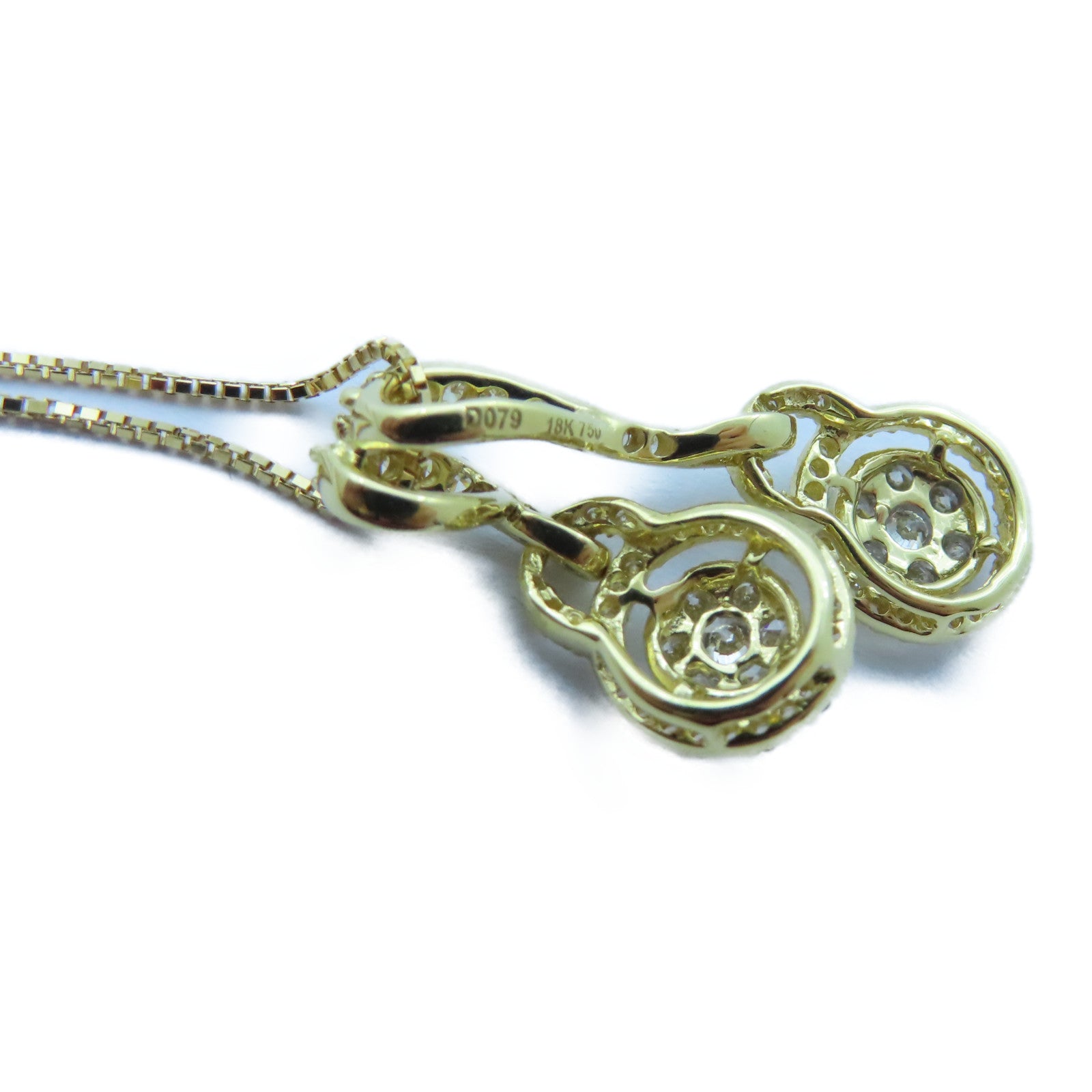 JEWELRY 18K黃金Diamond Necklace0.79ct鑽石項鍊#40cm