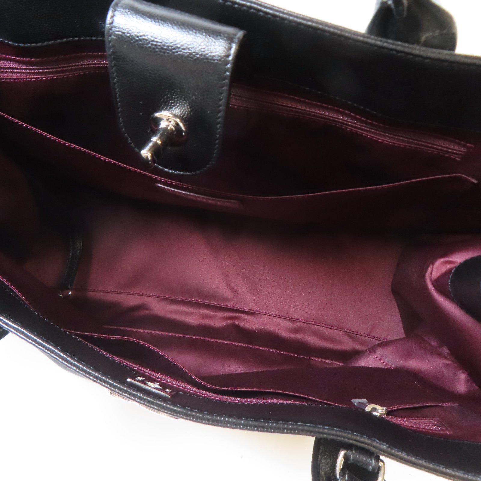 CHANEL 【激減優惠】Caviar皮革2 Way Shoulder Bag銀扣手挽肩背兩用袋黑色