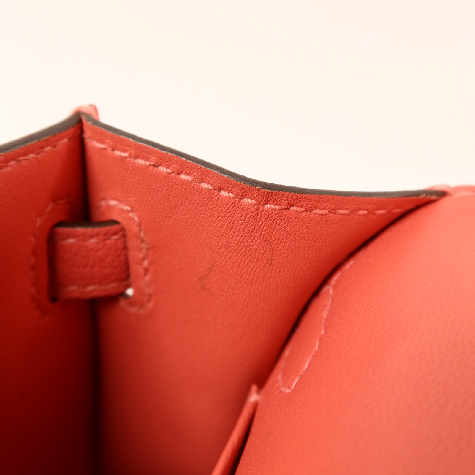 HERMES Chevre皮革Mini Kelly II手挽肩背兩用袋Rose Extreme
