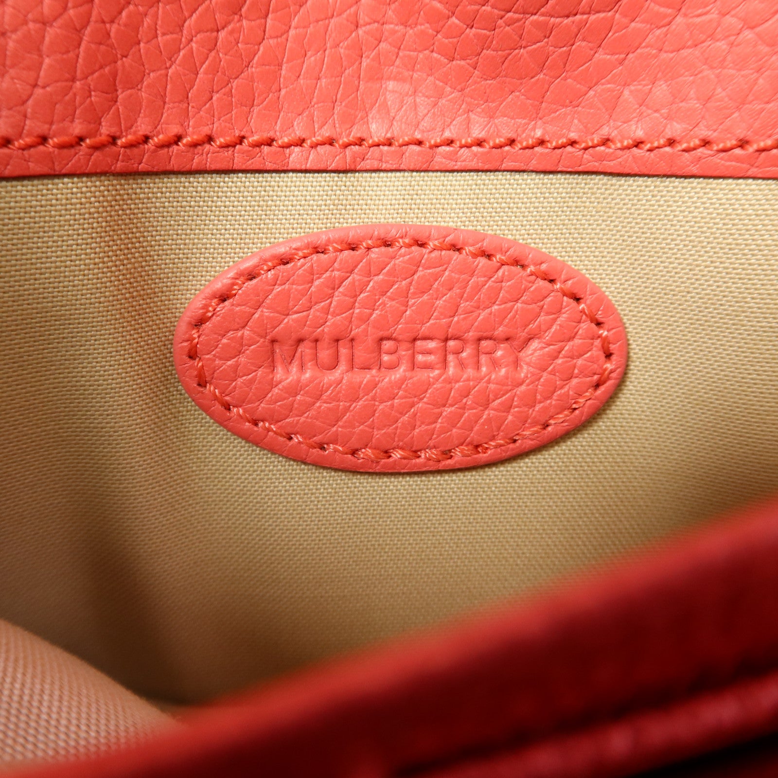MULBERRY 牛皮皮革Chain Shoulder Bag金扣鏈帶肩背袋