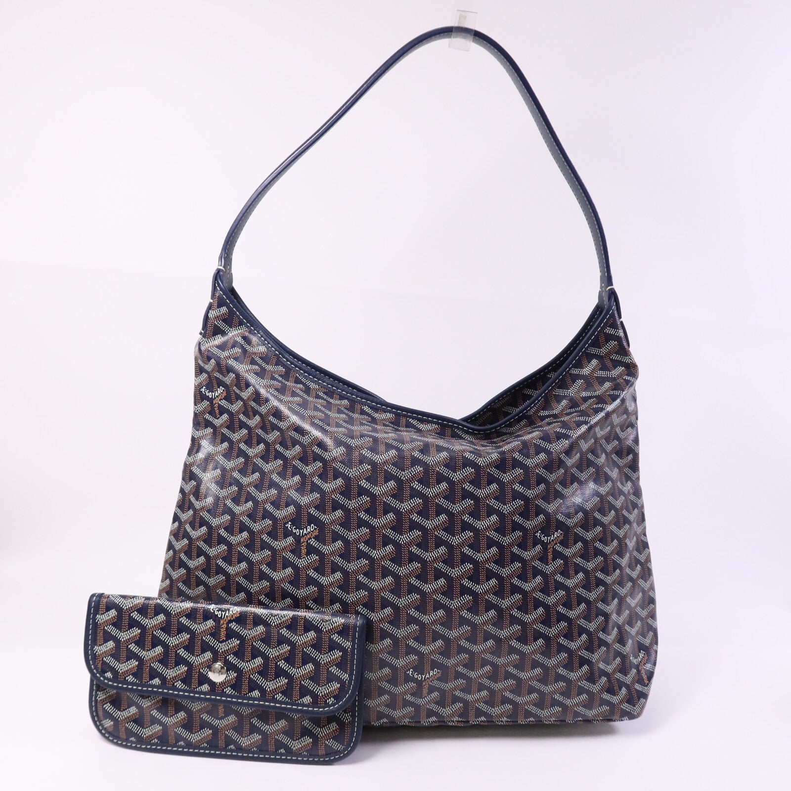 GOYARD 塗層帆布Boheme Hobo銀扣肩背袋