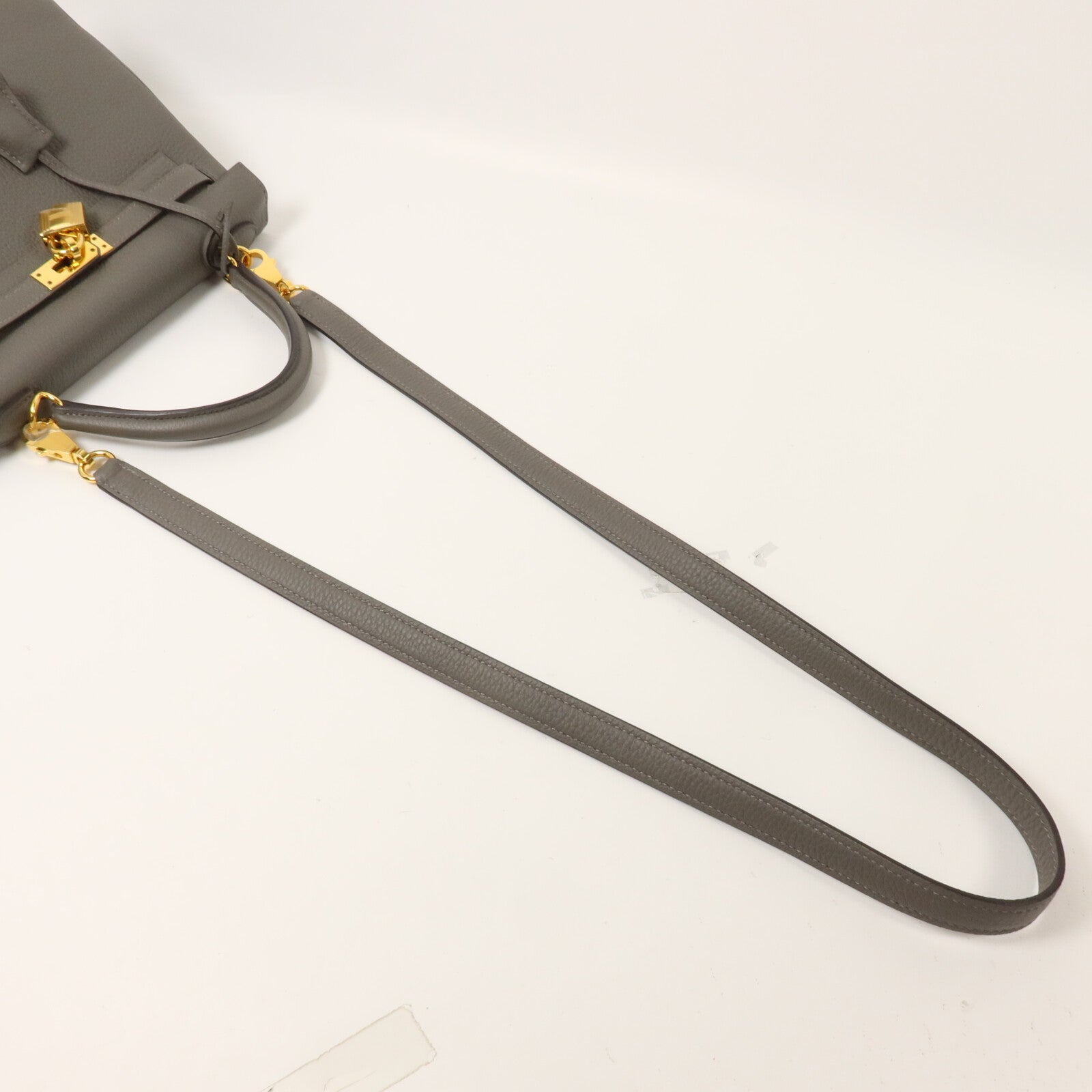 HERMES Togo皮革Kelly 25手挽肩背兩用袋Gris Meyer