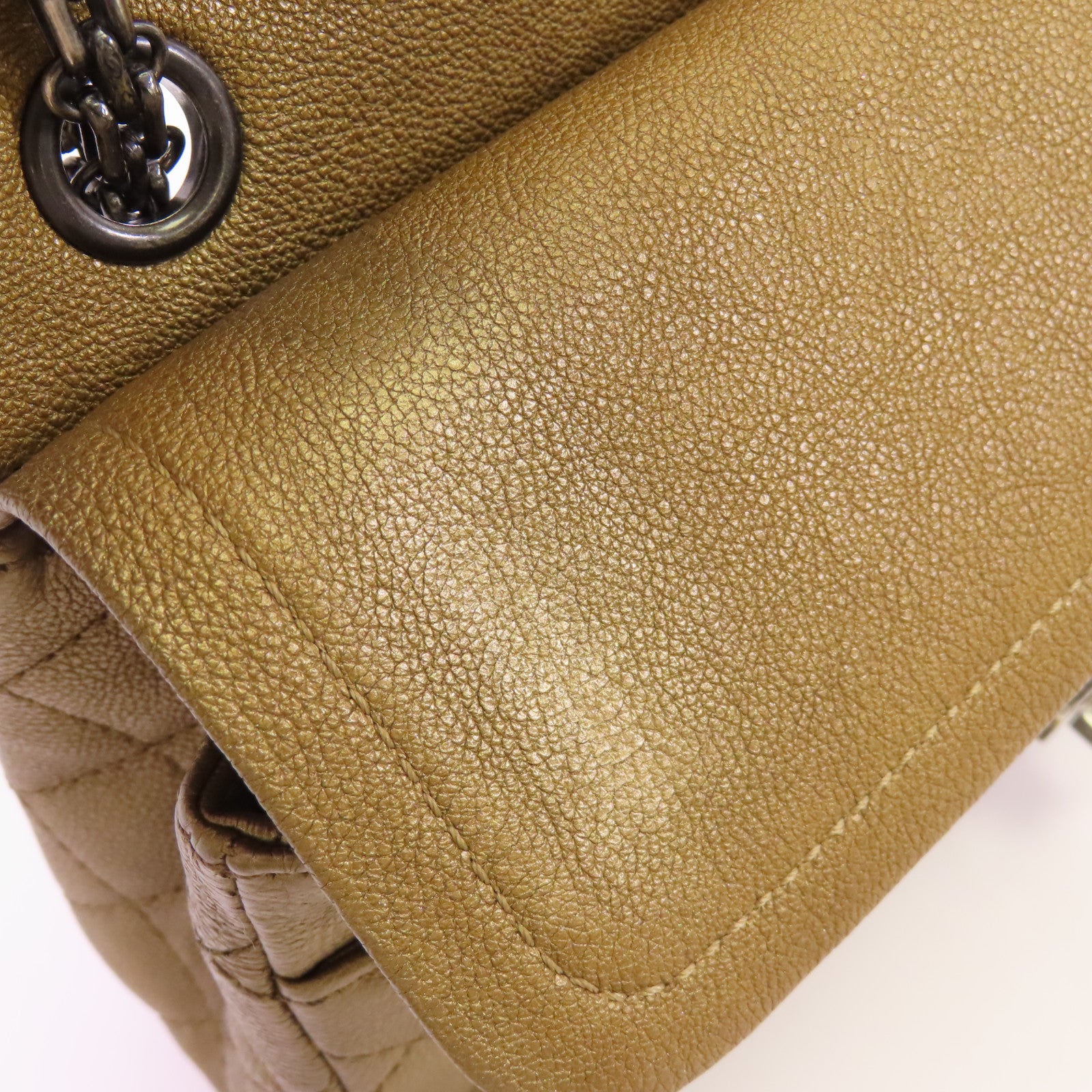 CHANEL 牛皮皮革2.55 Small銀扣鏈帶肩背袋