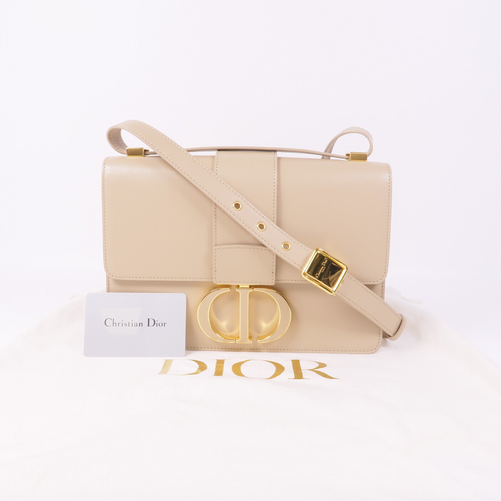 Dior 牛皮皮革30 Montaigne Shoulder Bag金扣肩背袋