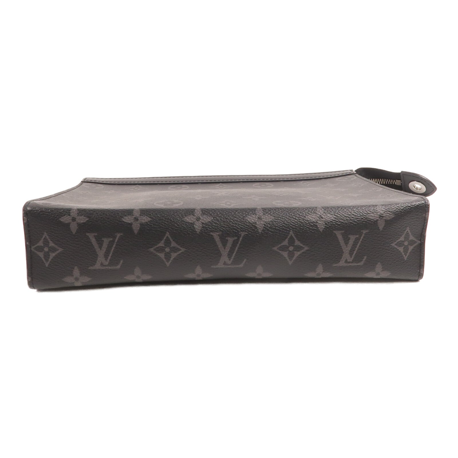 LOUIS VUITTON Monogram Eclipse Pochette Voyage MM銀扣手拿包