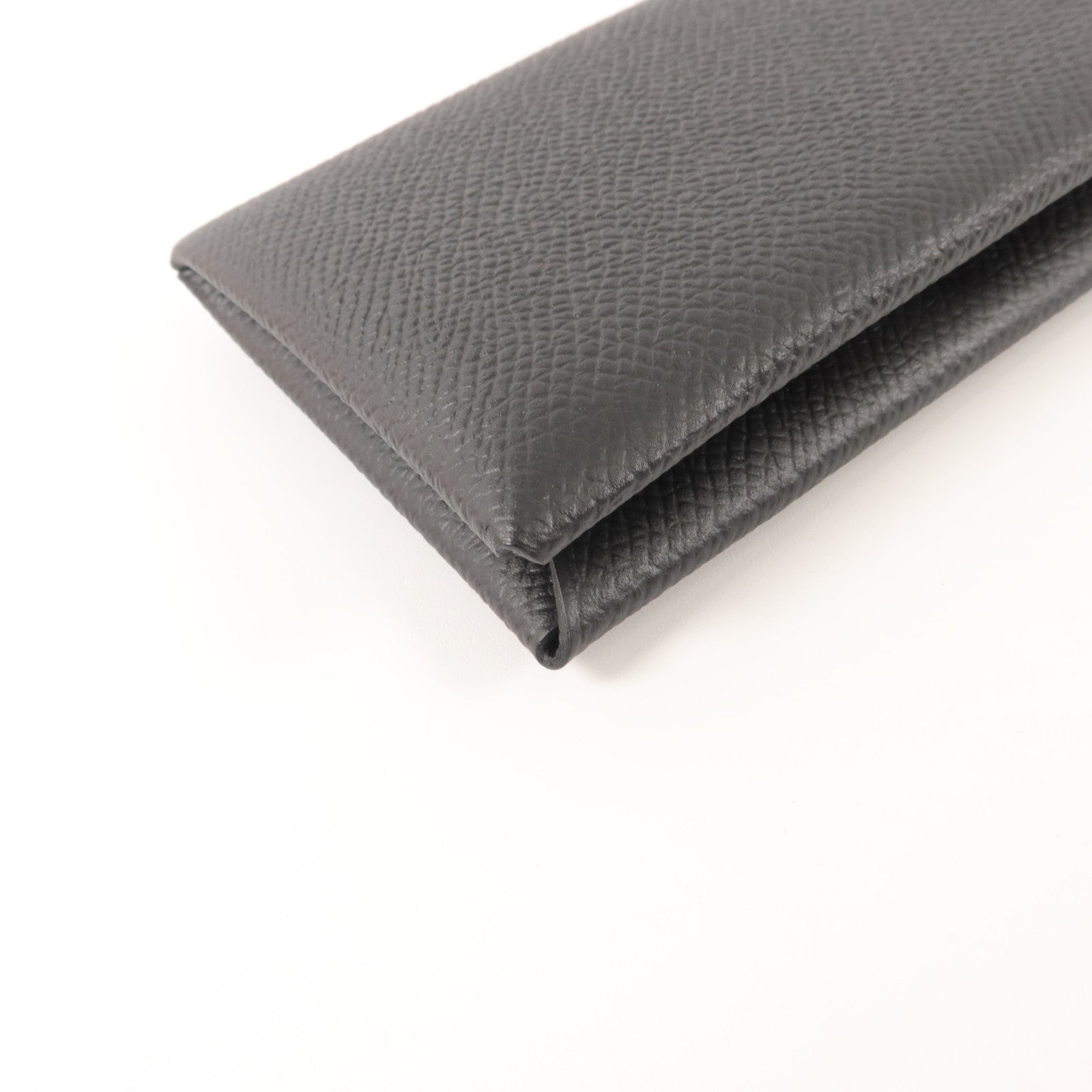HERMES Epsom皮革Calvi Card Case卡片套Noir